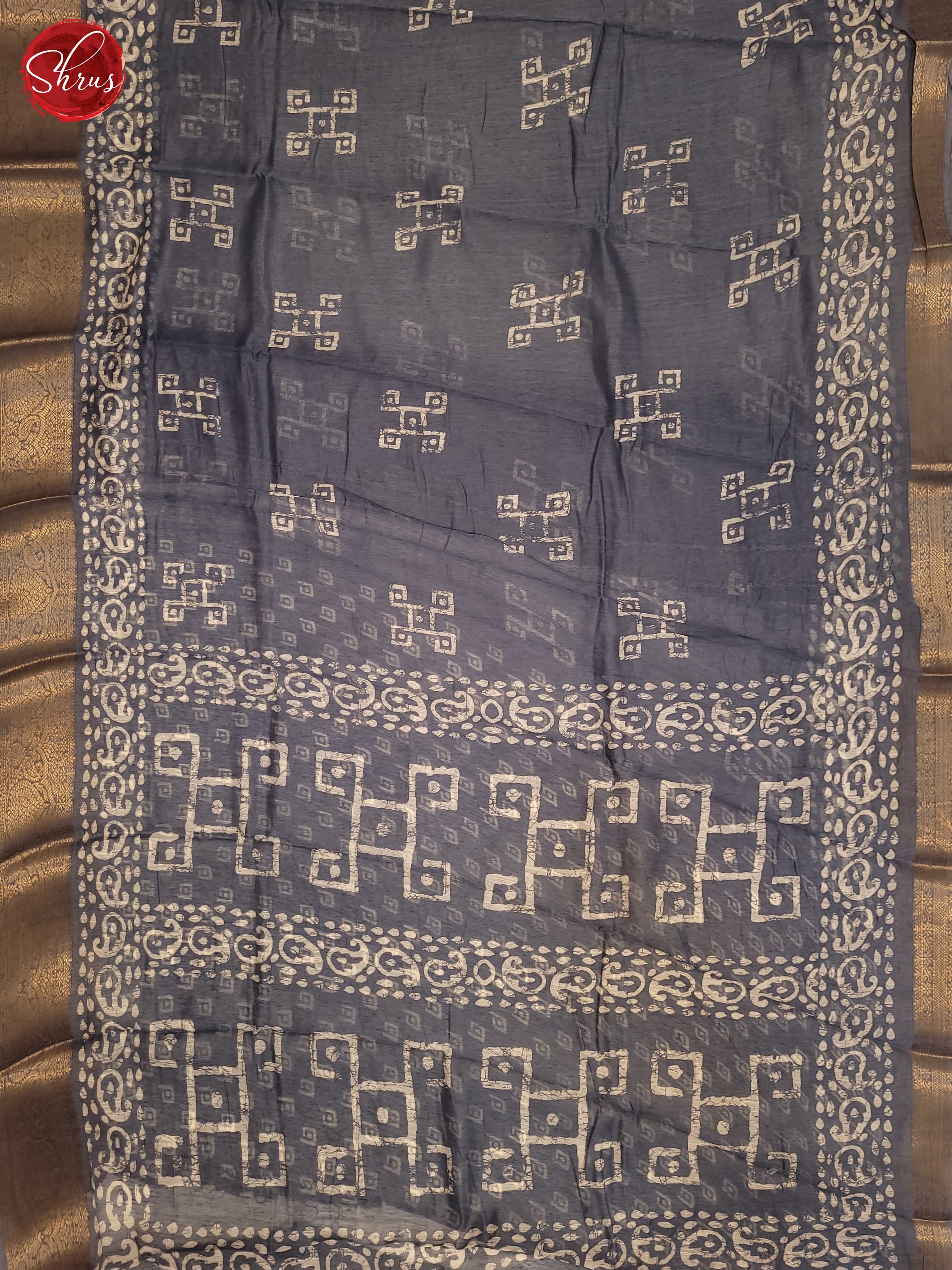 Grey(Single Tone) - Semi Matka Saree - Shop on ShrusEternity.com