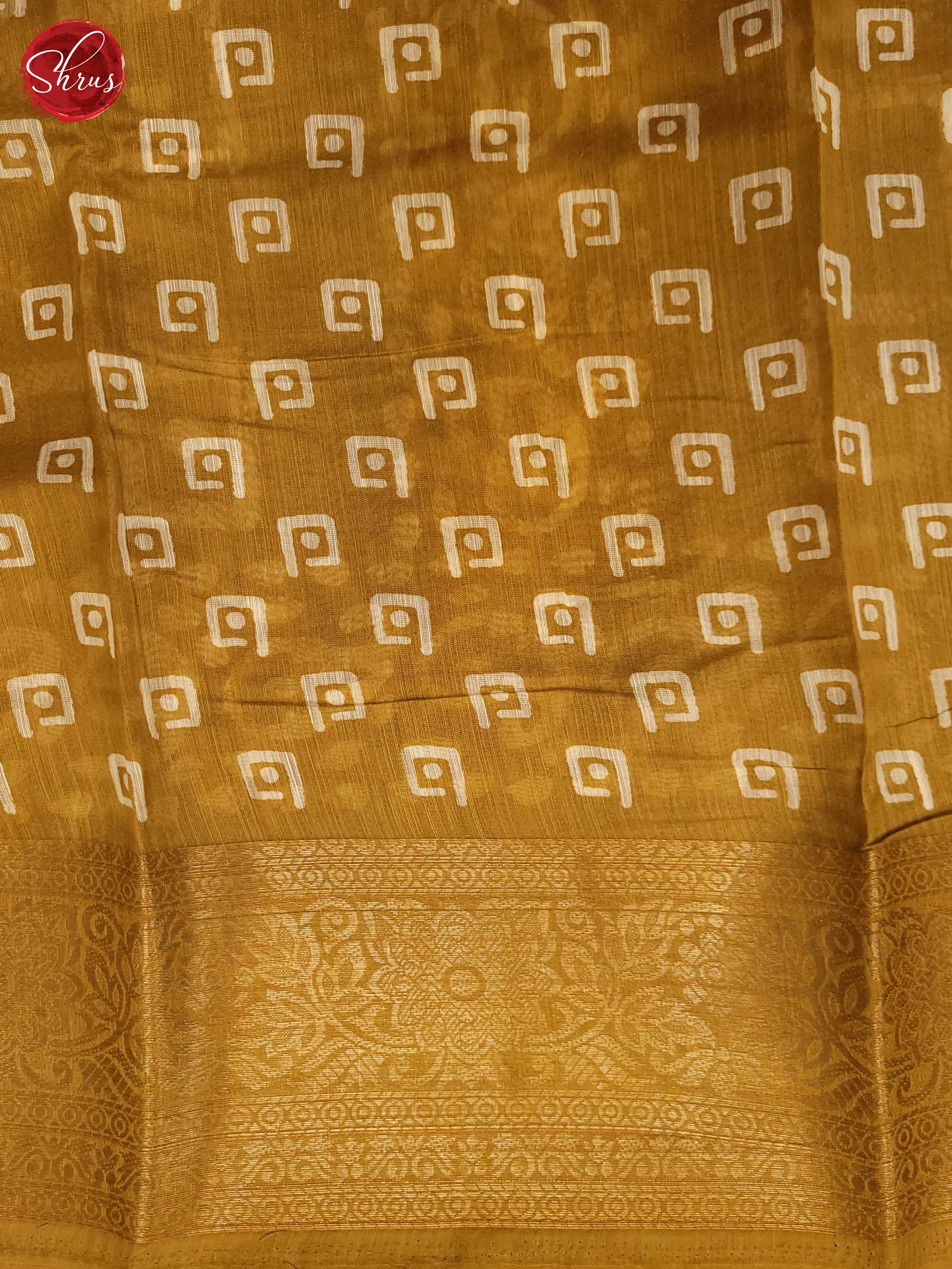Mustard(Single Tone) - Semi Matka Saree - Shop on ShrusEternity.com