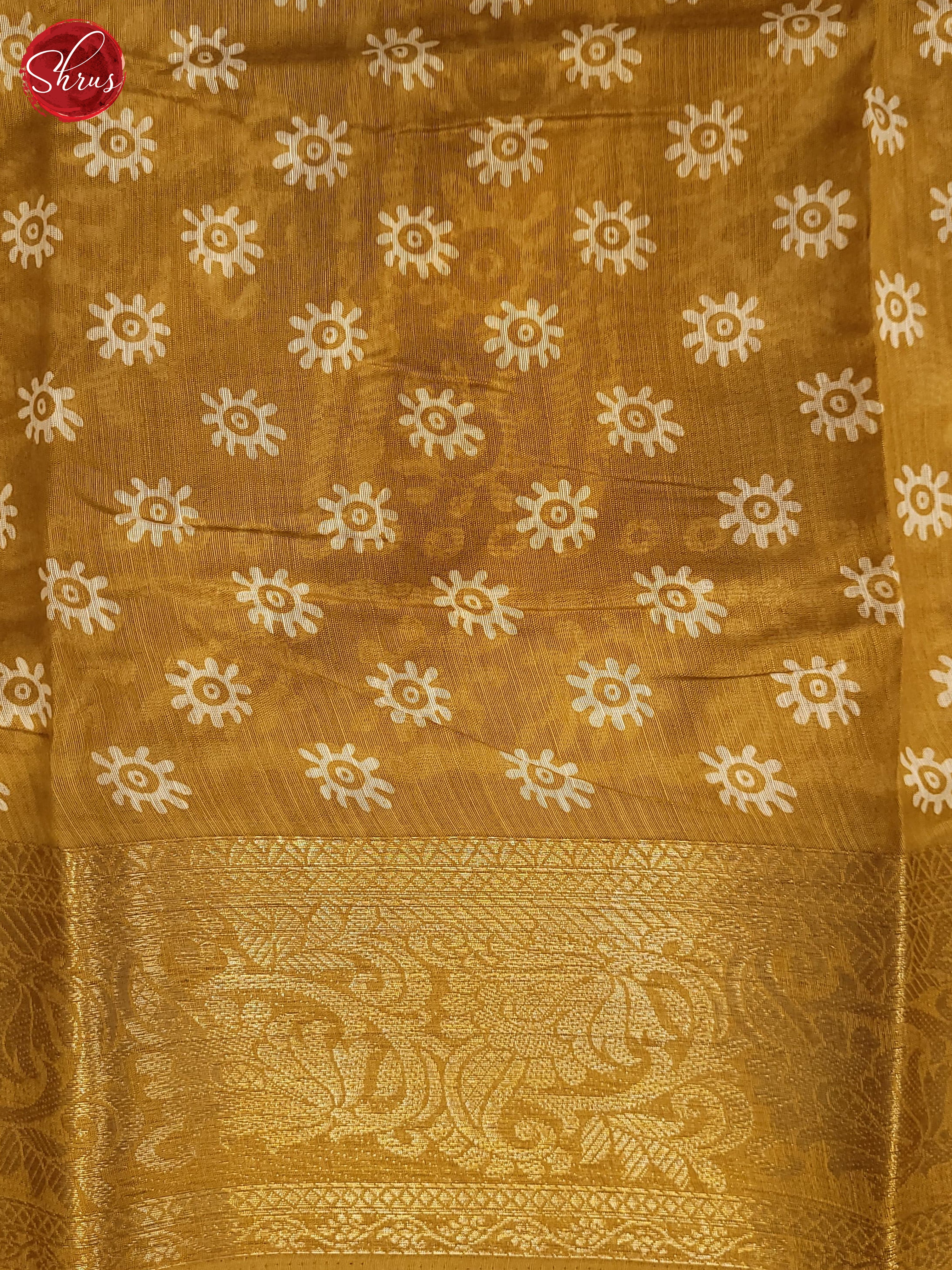 Mustard(Single Tone) - Semi Matka Saree - Shop on ShrusEternity.com