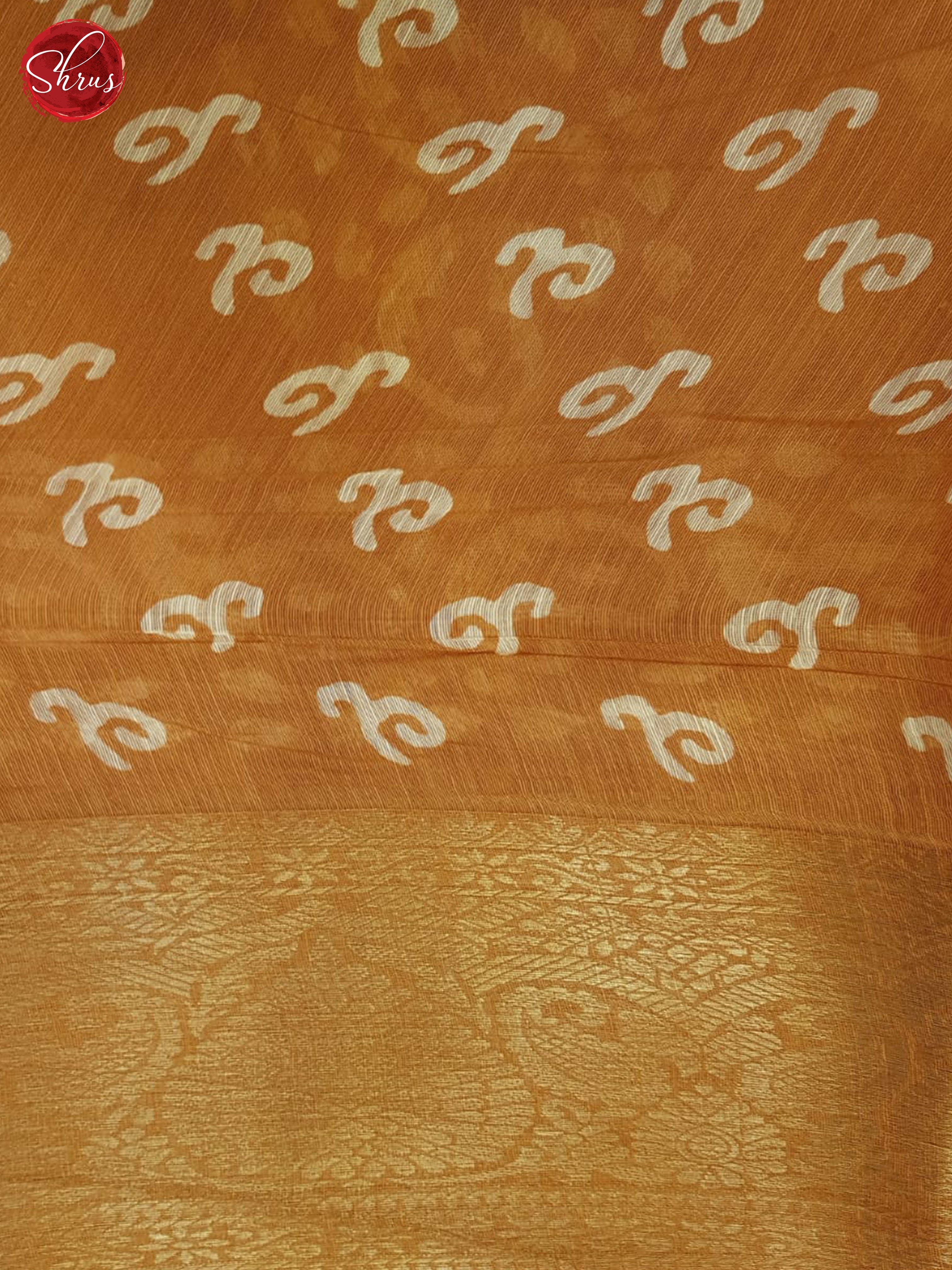 Orange(Single Tone) - Semi Matka Saree - Shop on ShrusEternity.com