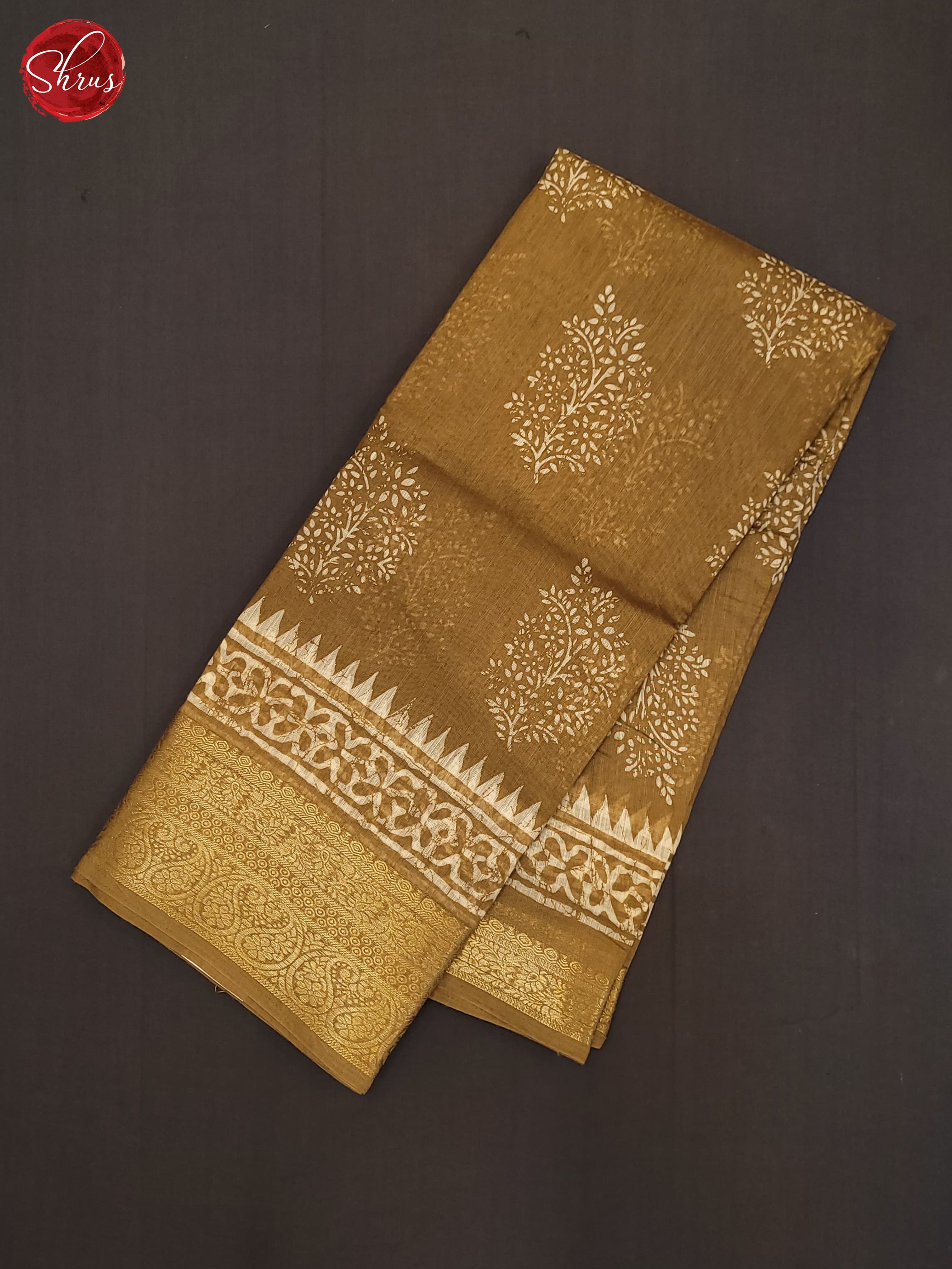 Brown(SIngle Tone) - Semi Matka Saree - Shop on ShrusEternity.com