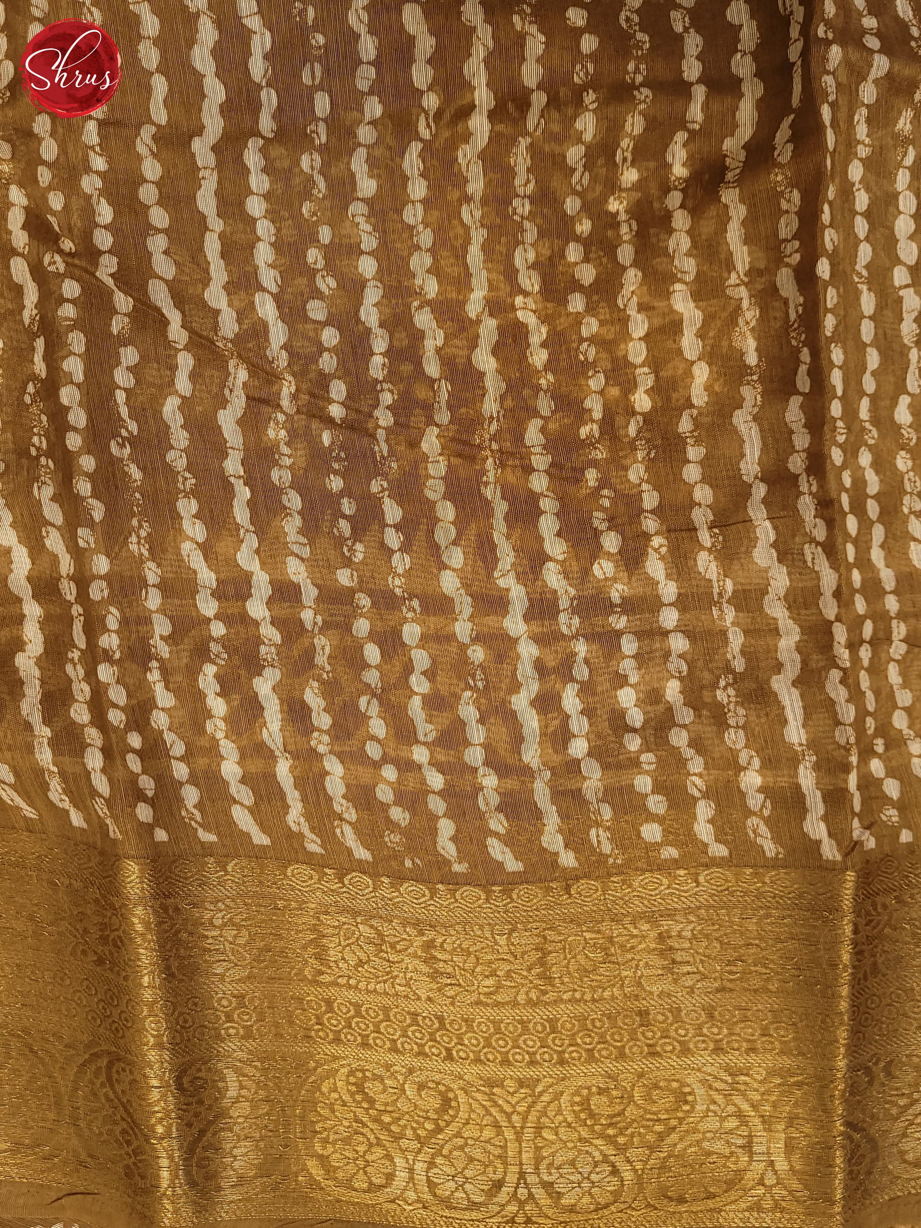 Brown(SIngle Tone) - Semi Matka Saree - Shop on ShrusEternity.com