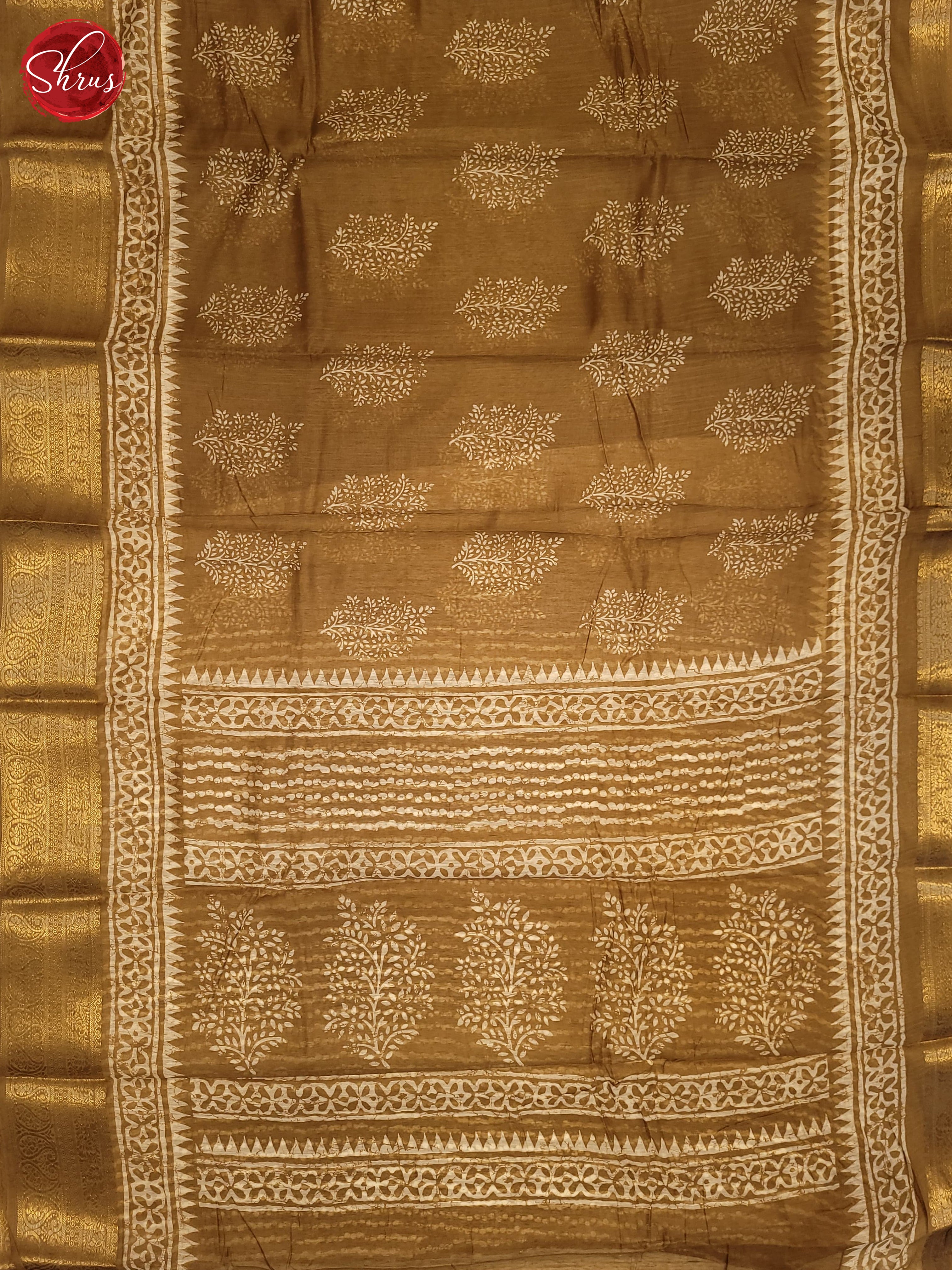 Brown(SIngle Tone) - Semi Matka Saree - Shop on ShrusEternity.com