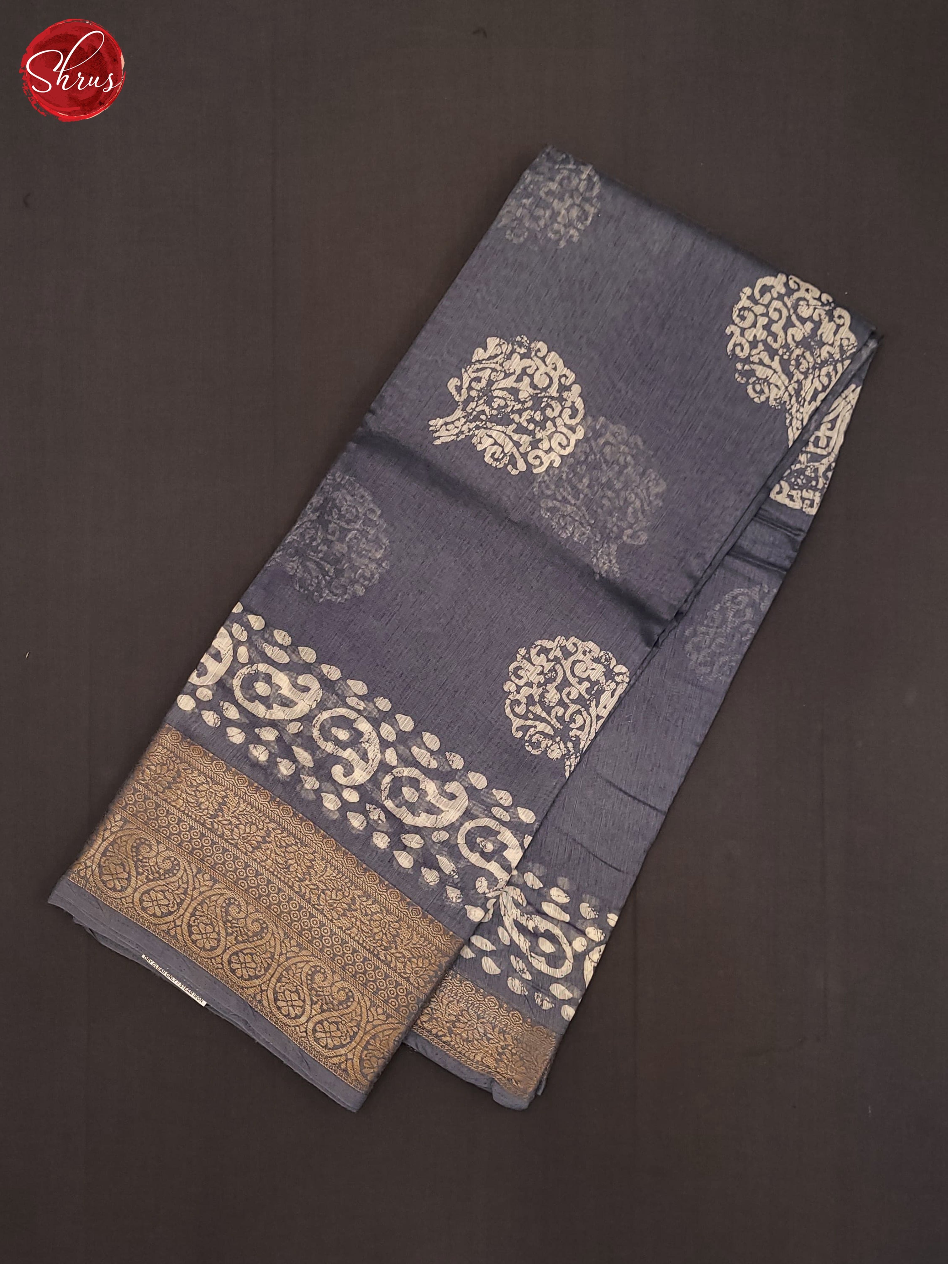 Grey(Single Tone) - Semi Matka Saree - Shop on ShrusEternity.com