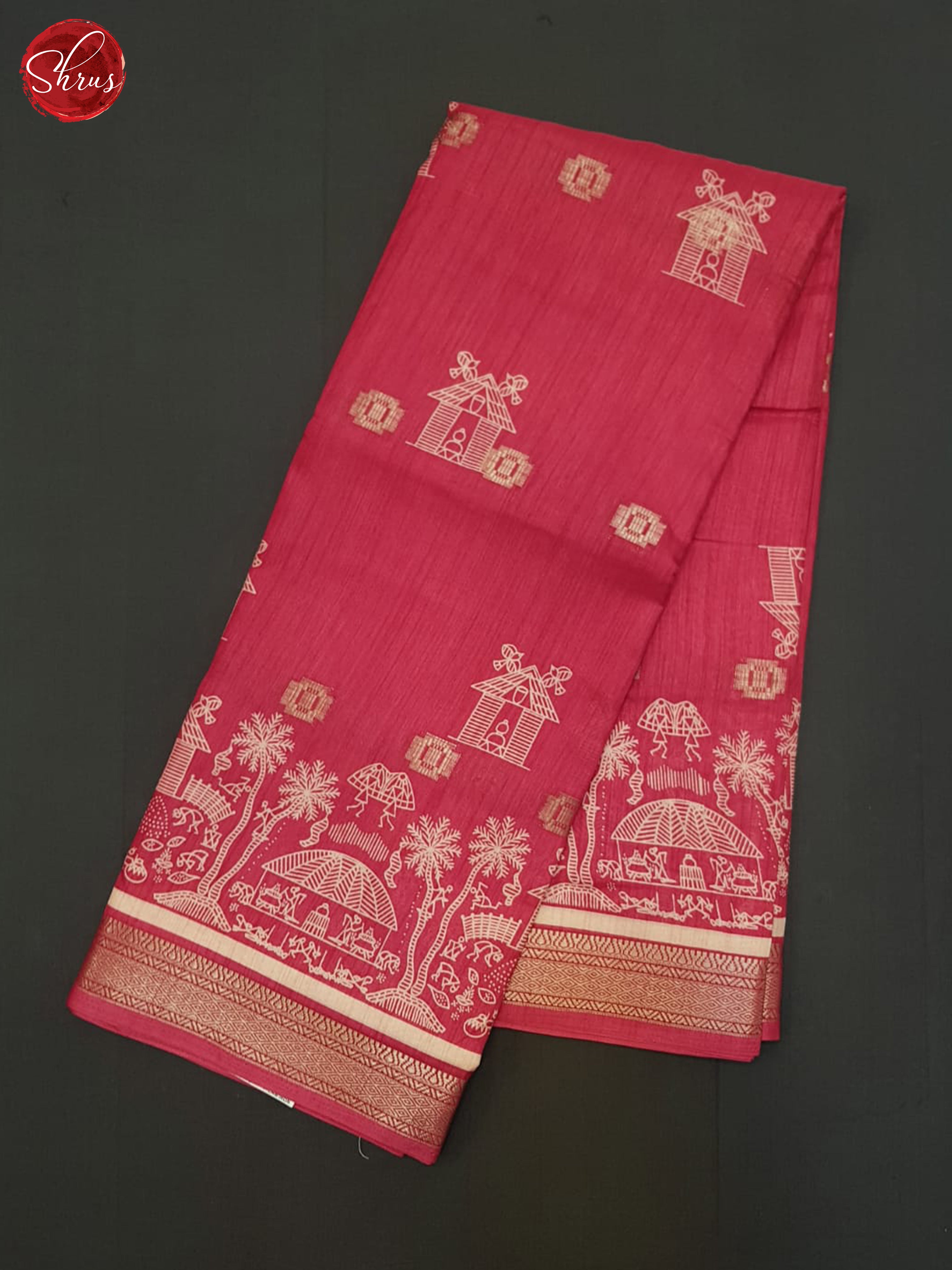 Pink(Single Tone) - Semi Crepe Saree - Shop on ShrusEternity.com