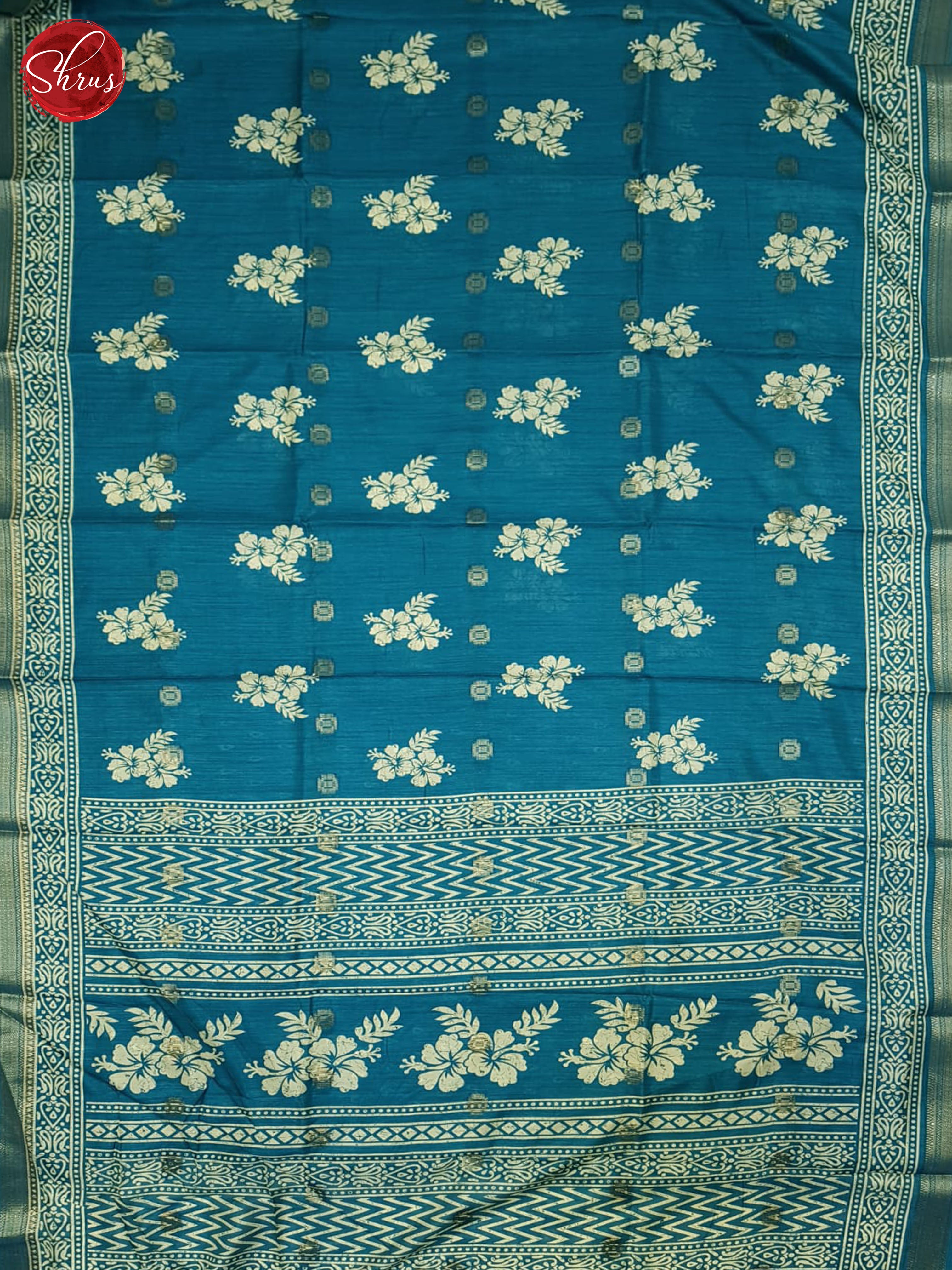 Blue(Single Tone)- Semi crepe Saree - Shop on ShrusEternity.com