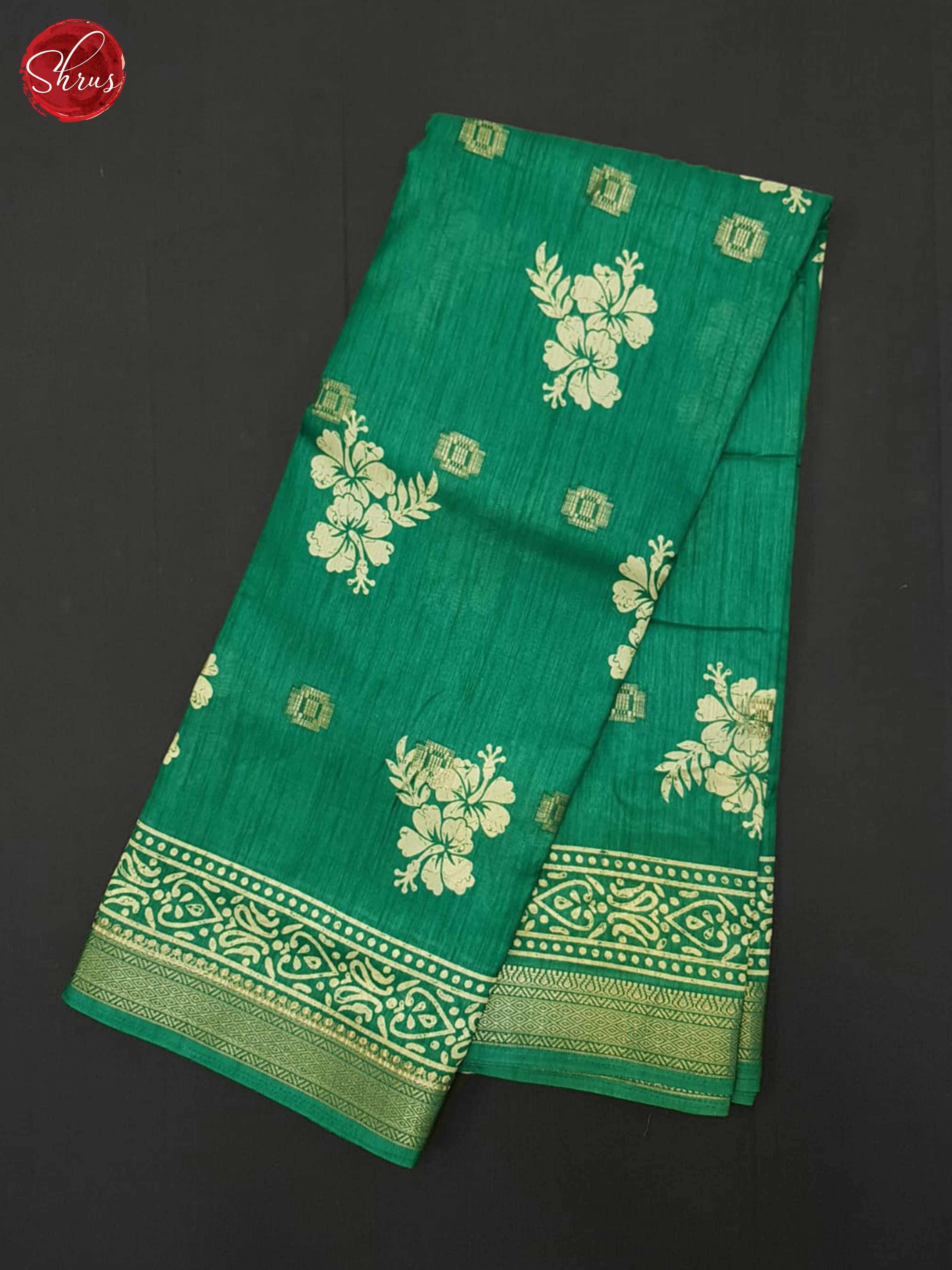 Green(Single tone)- Semi Crepe Saree - Shop on ShrusEternity.com