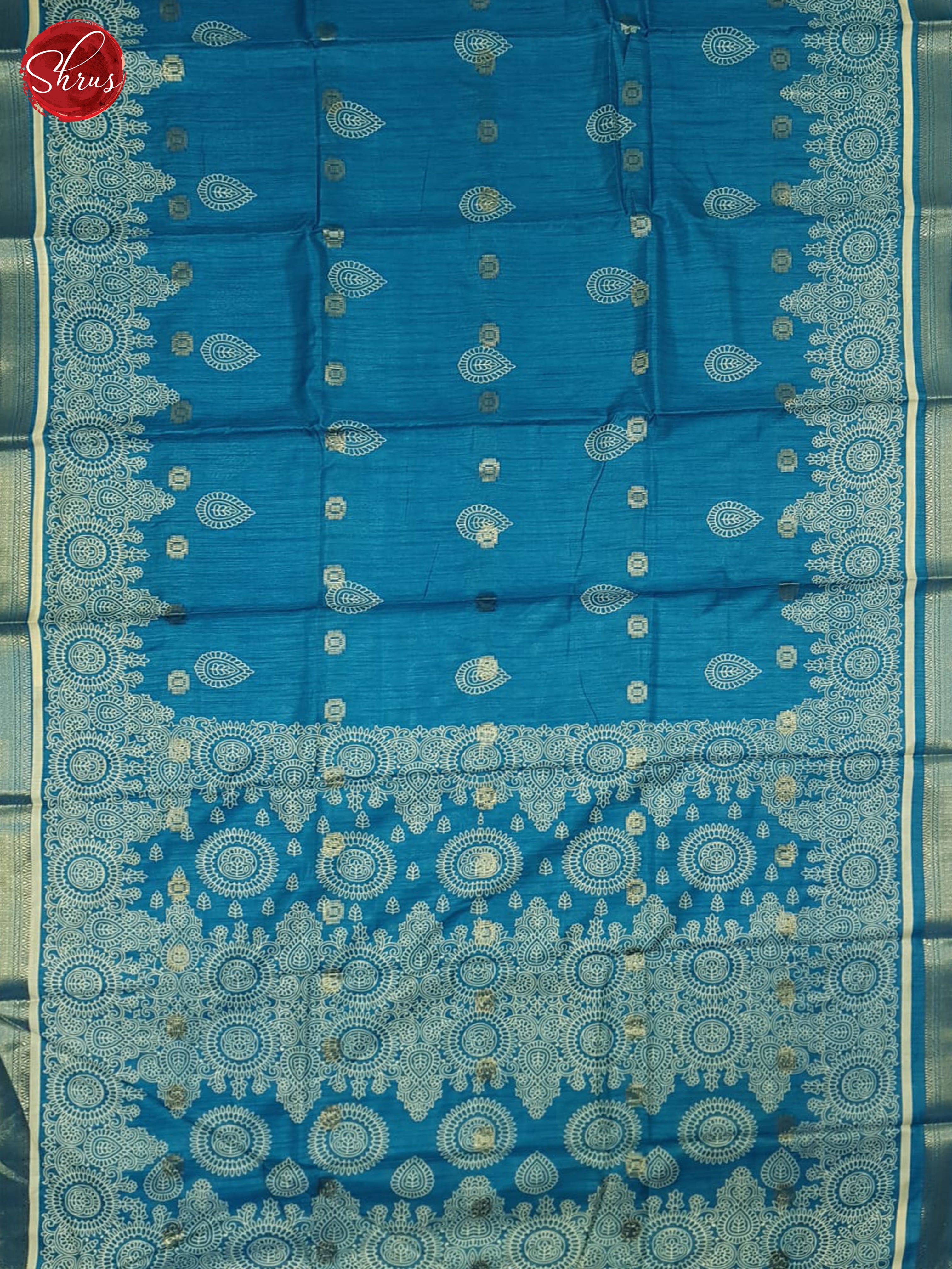 Blue(Single Tone) - Semi Crepe Saree - Shop on ShrusEternity.com