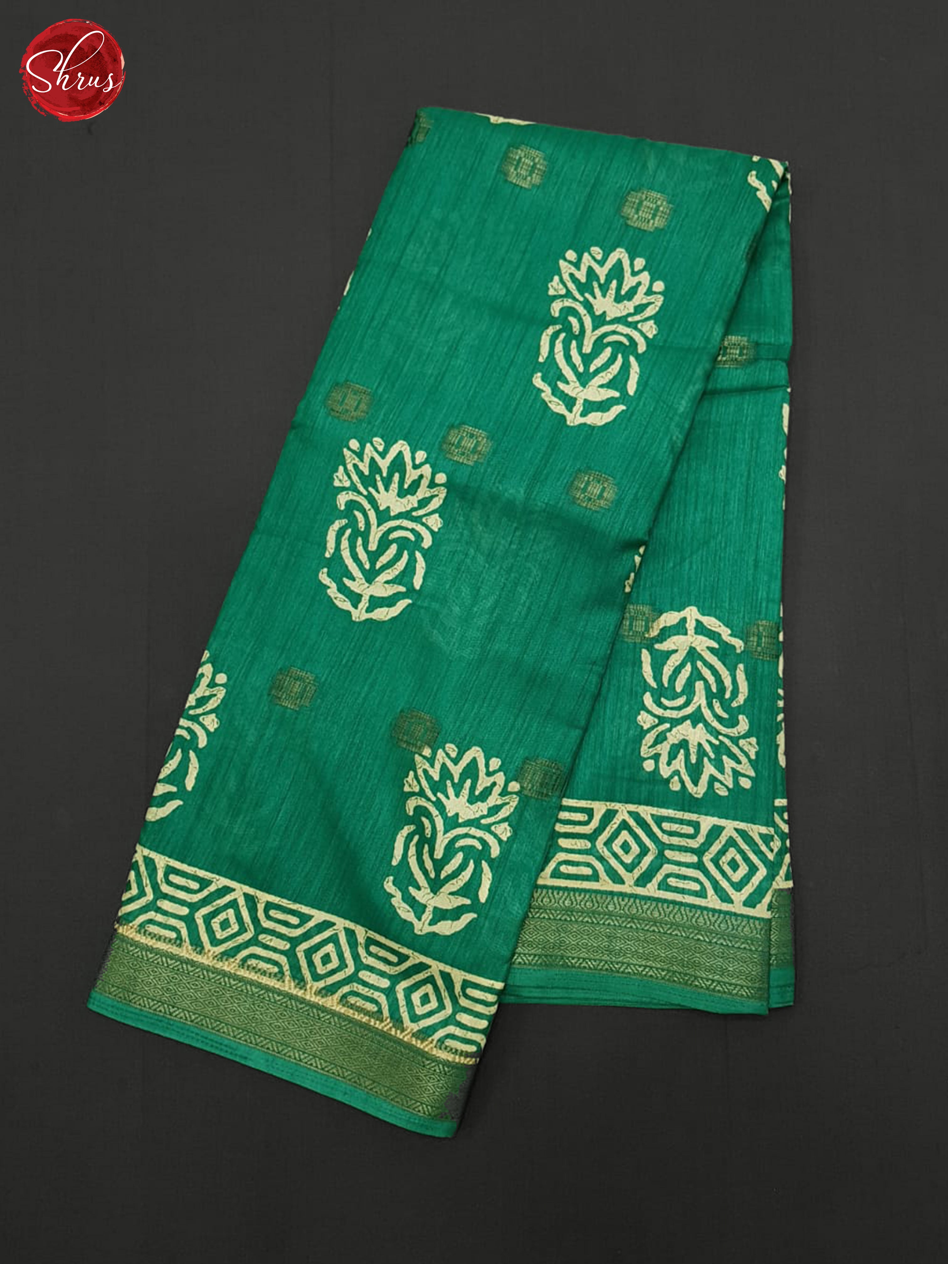 Green(Single Tone) - Semi Crepe Saree - Shop on ShrusEternity.com
