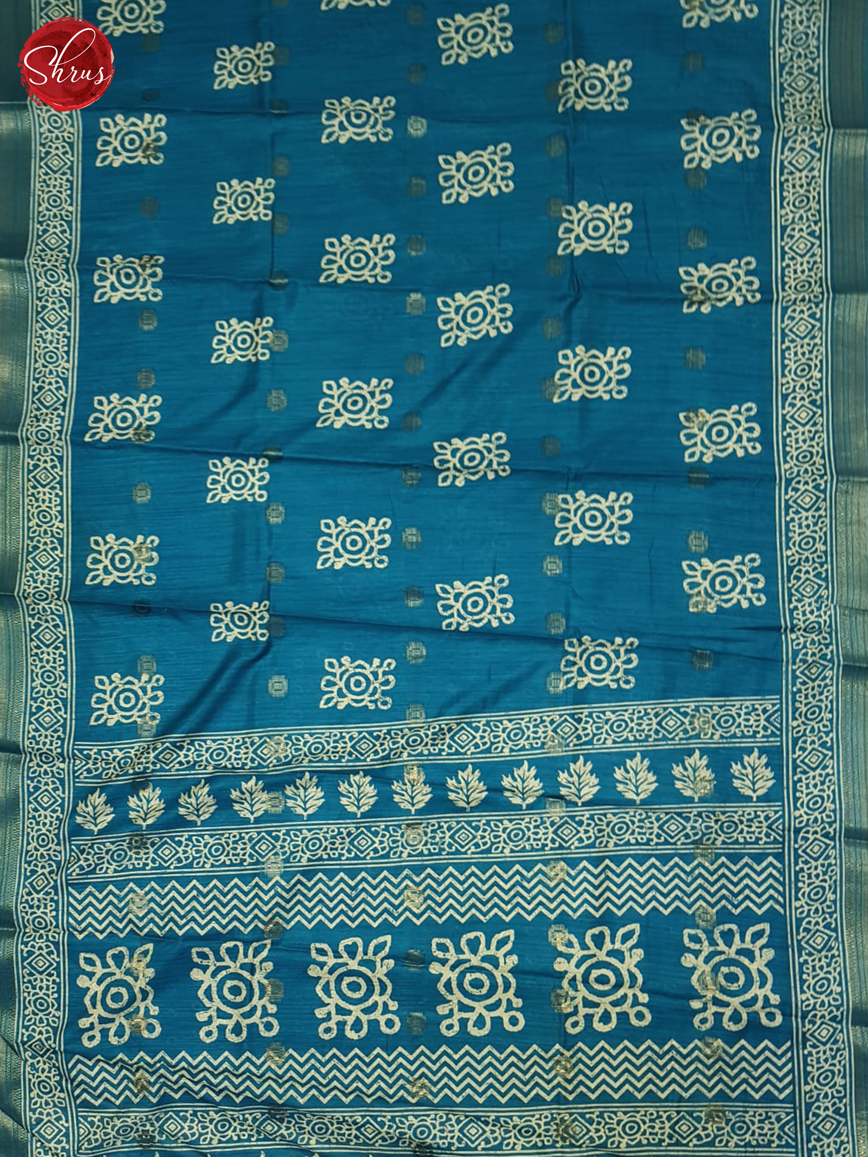 Blue(Single tone) - Semi Crepe Saree - Shop on ShrusEternity.com