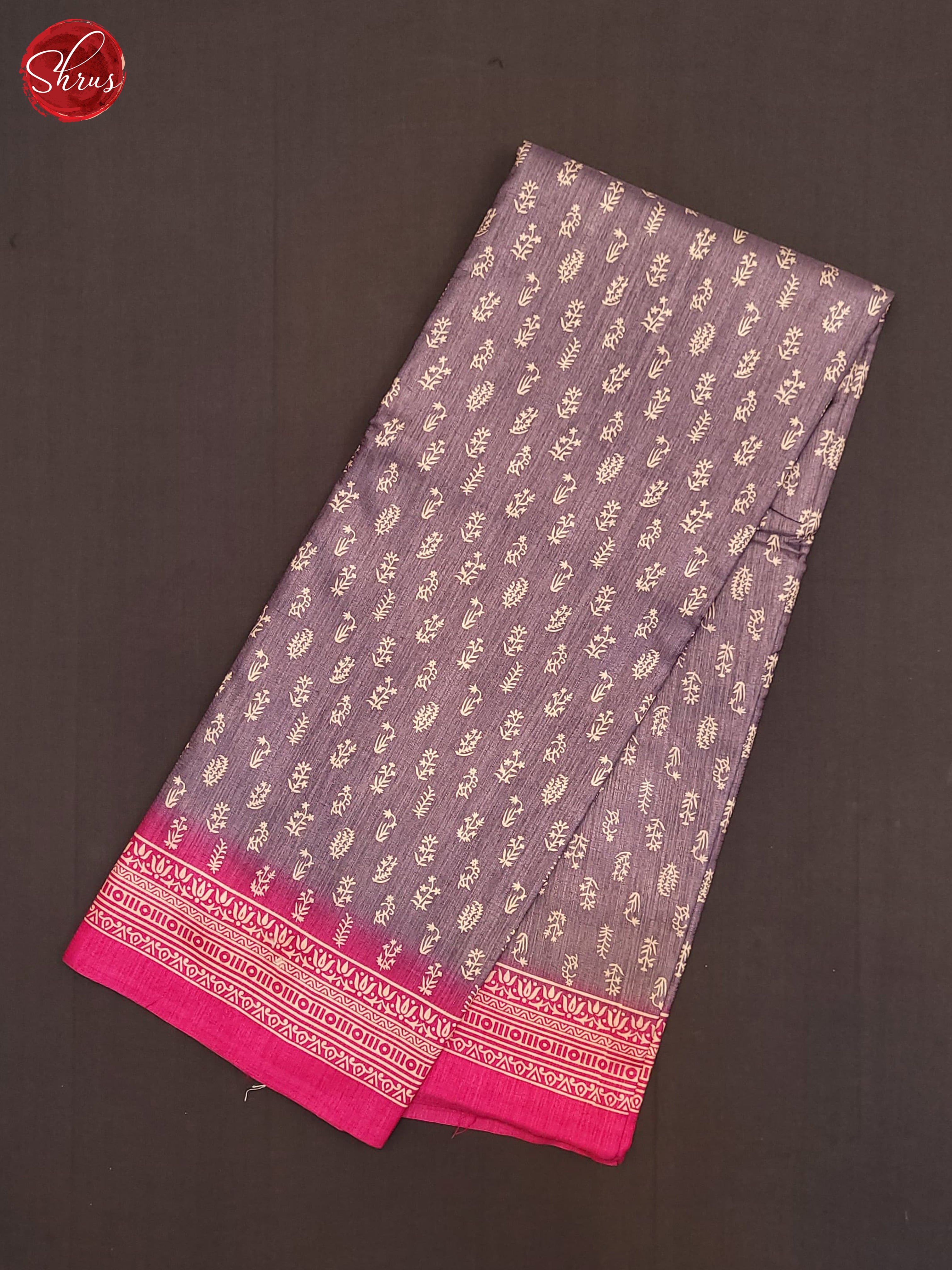 Mild Lavender & Pink - Semi Crepe Saree - Shop on ShrusEternity.com