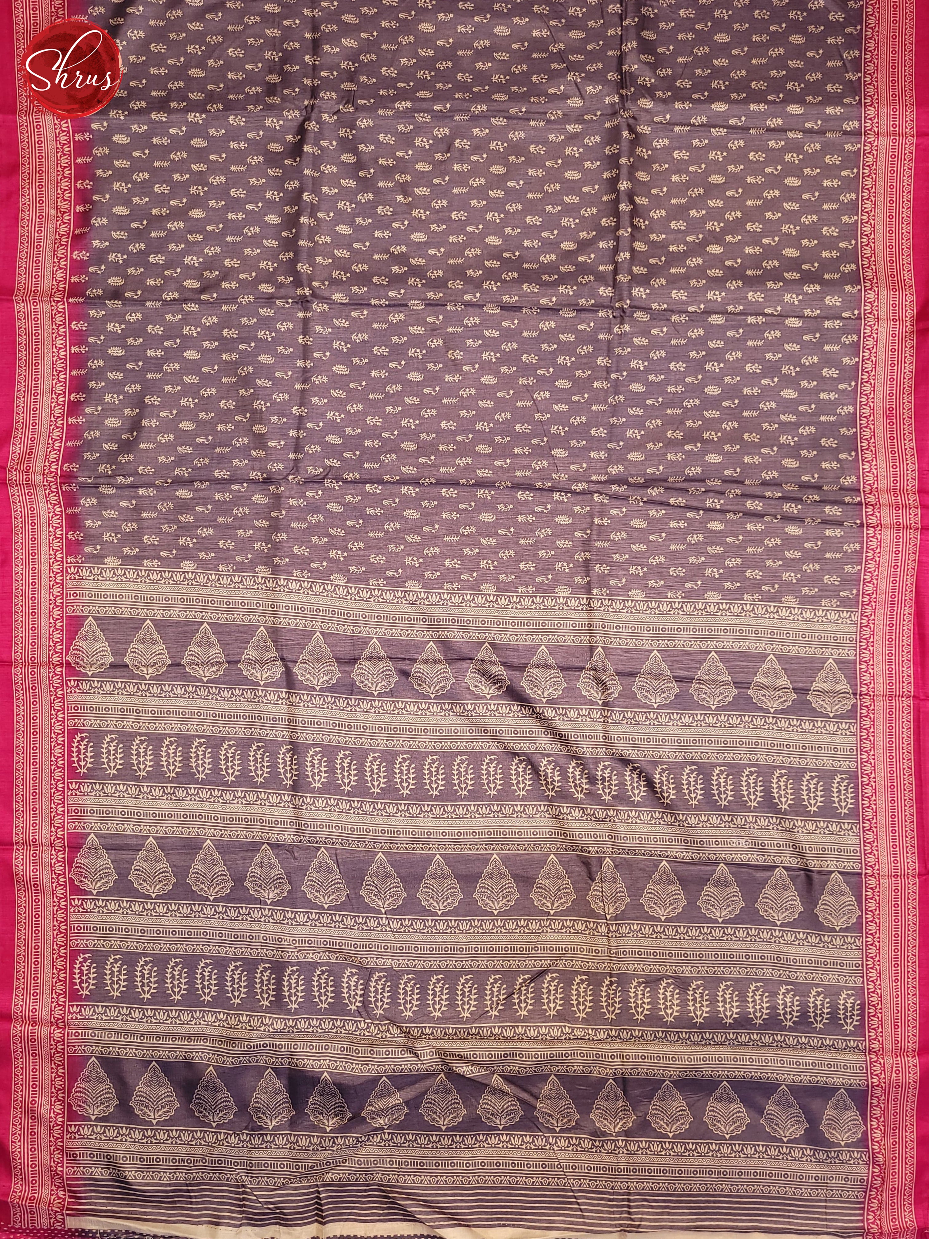 Mild Lavender & Pink - Semi Crepe Saree - Shop on ShrusEternity.com