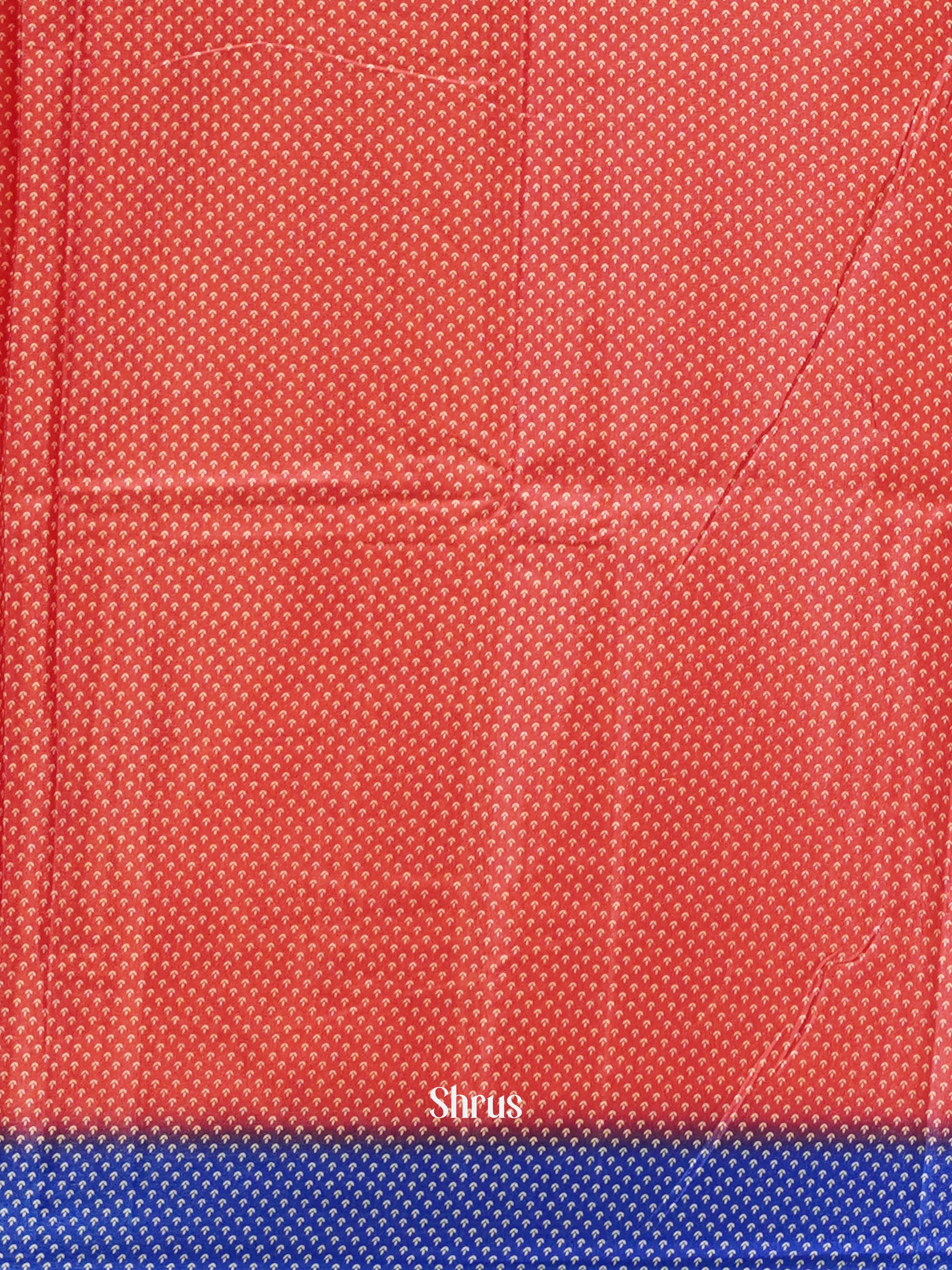 Pink & Blue - Semi Crepe Saree - Shop on ShrusEternity.com