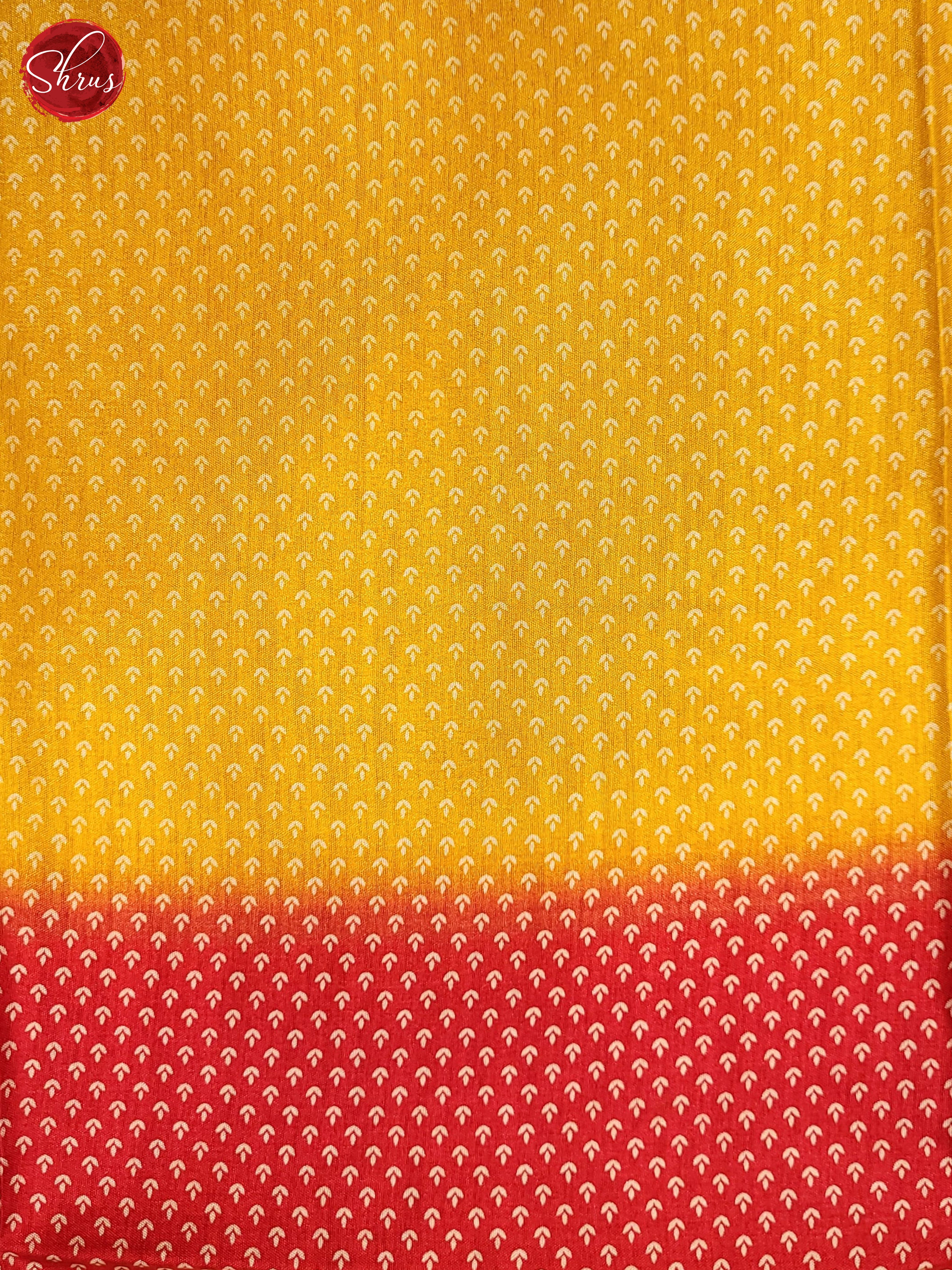 Yellow & Red- Semi Crepe Saree - Shop on ShrusEternity.com