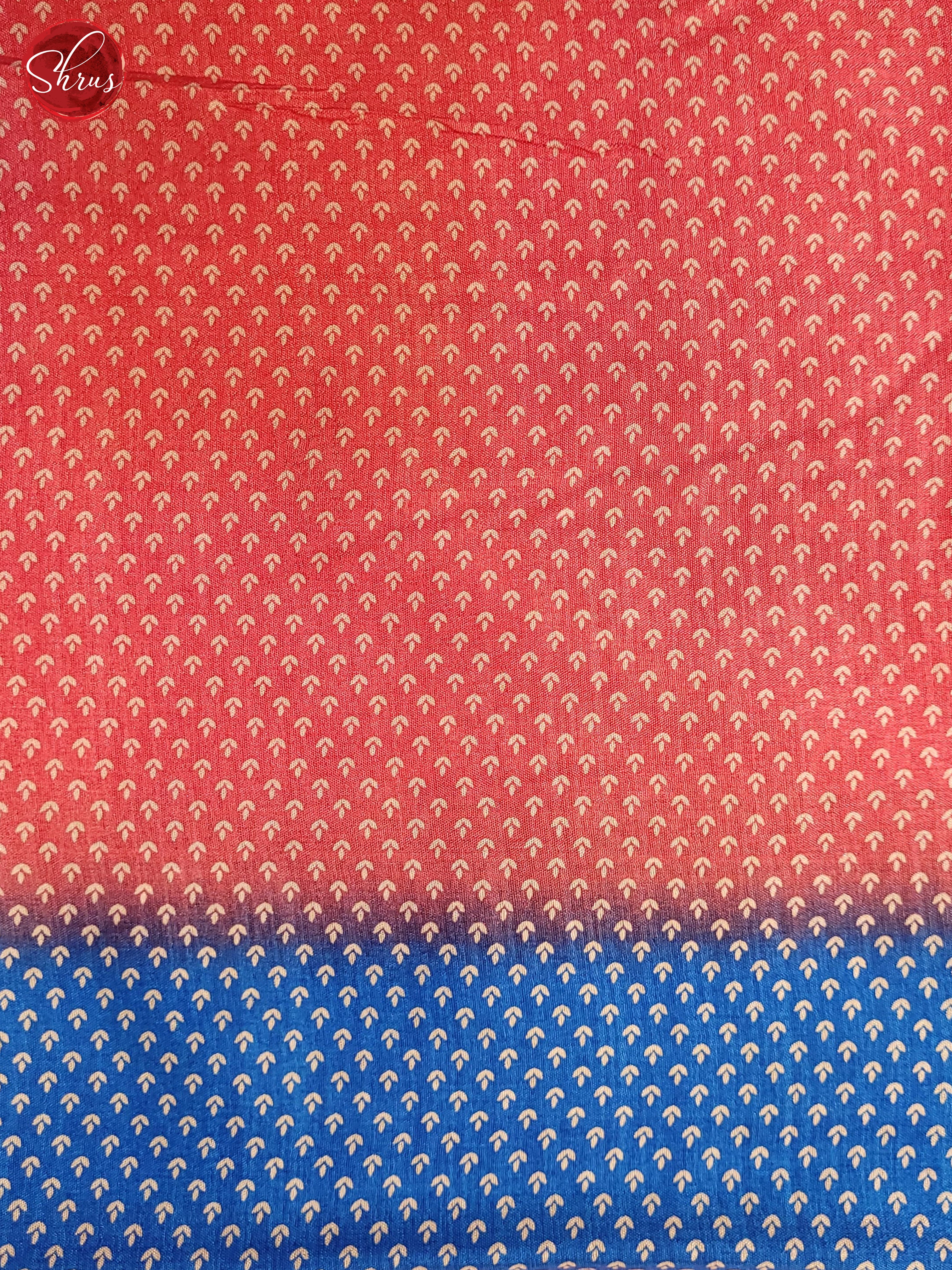 Pink & Blue - Semi Crepe Saree - Shop on ShrusEternity.com