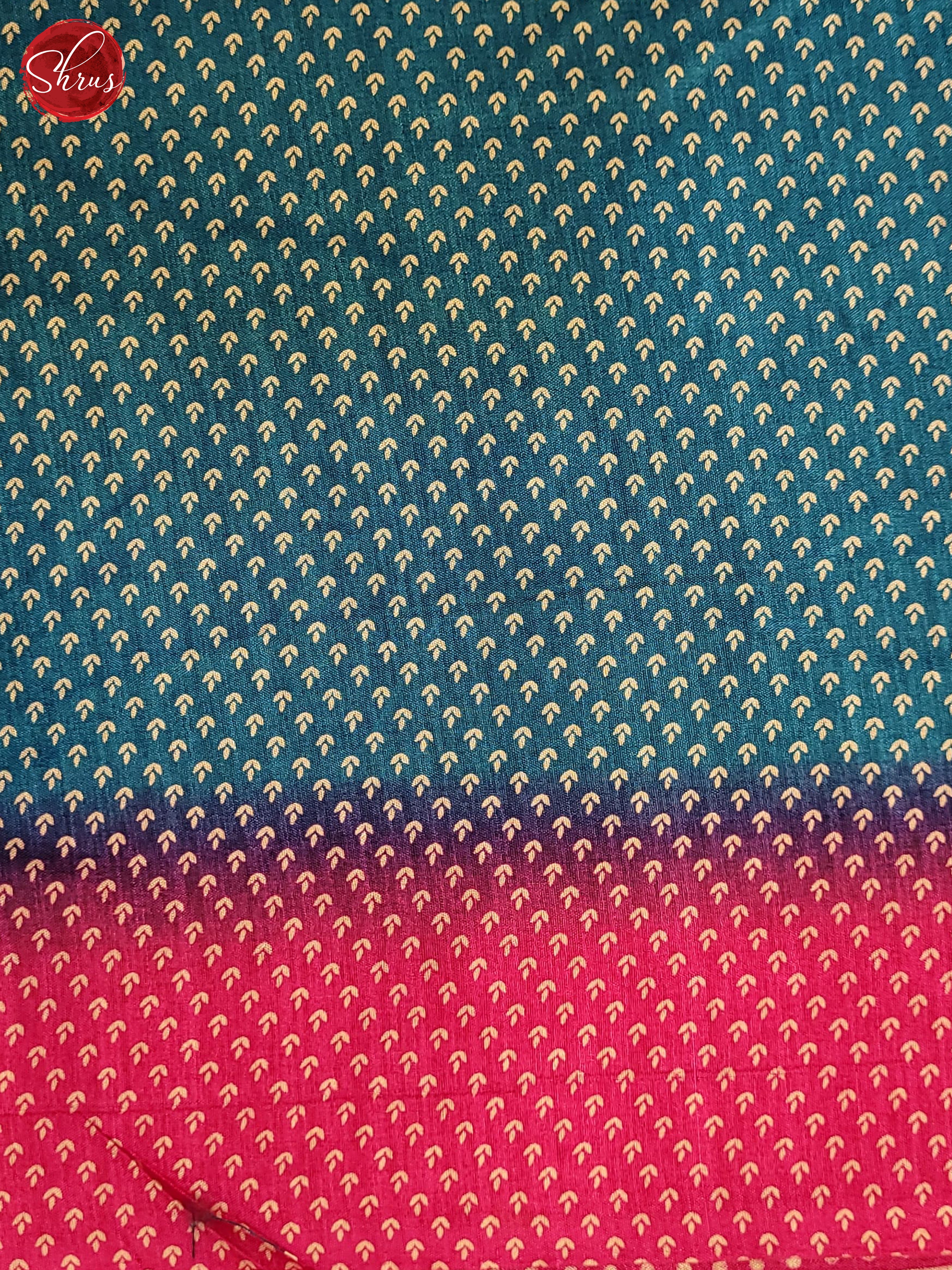 Blue & Pink - Semi Crepe Saree - Shop on ShrusEternity.com