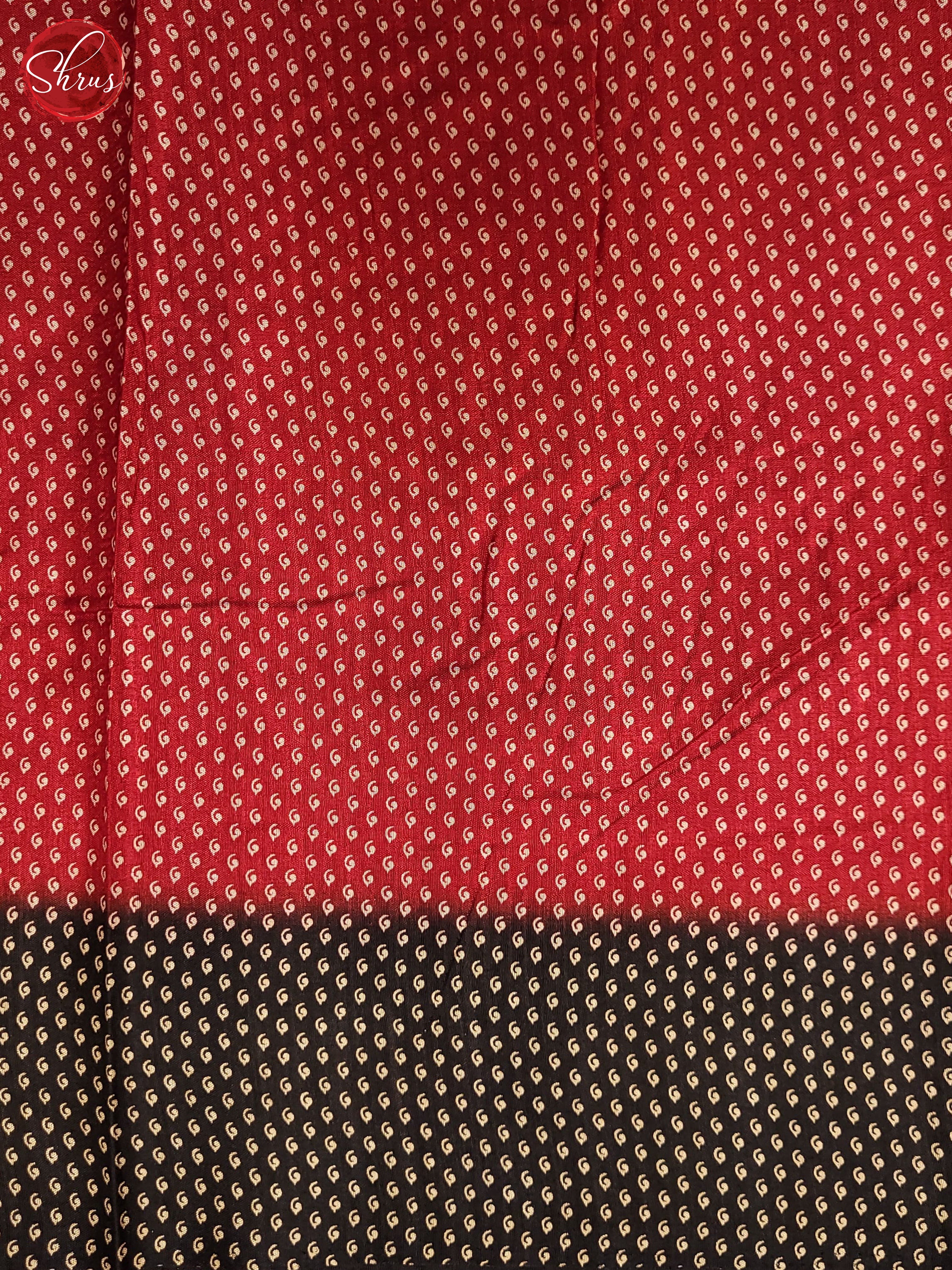 Red & Black - Semi Crepe Saree - Shop on ShrusEternity.com