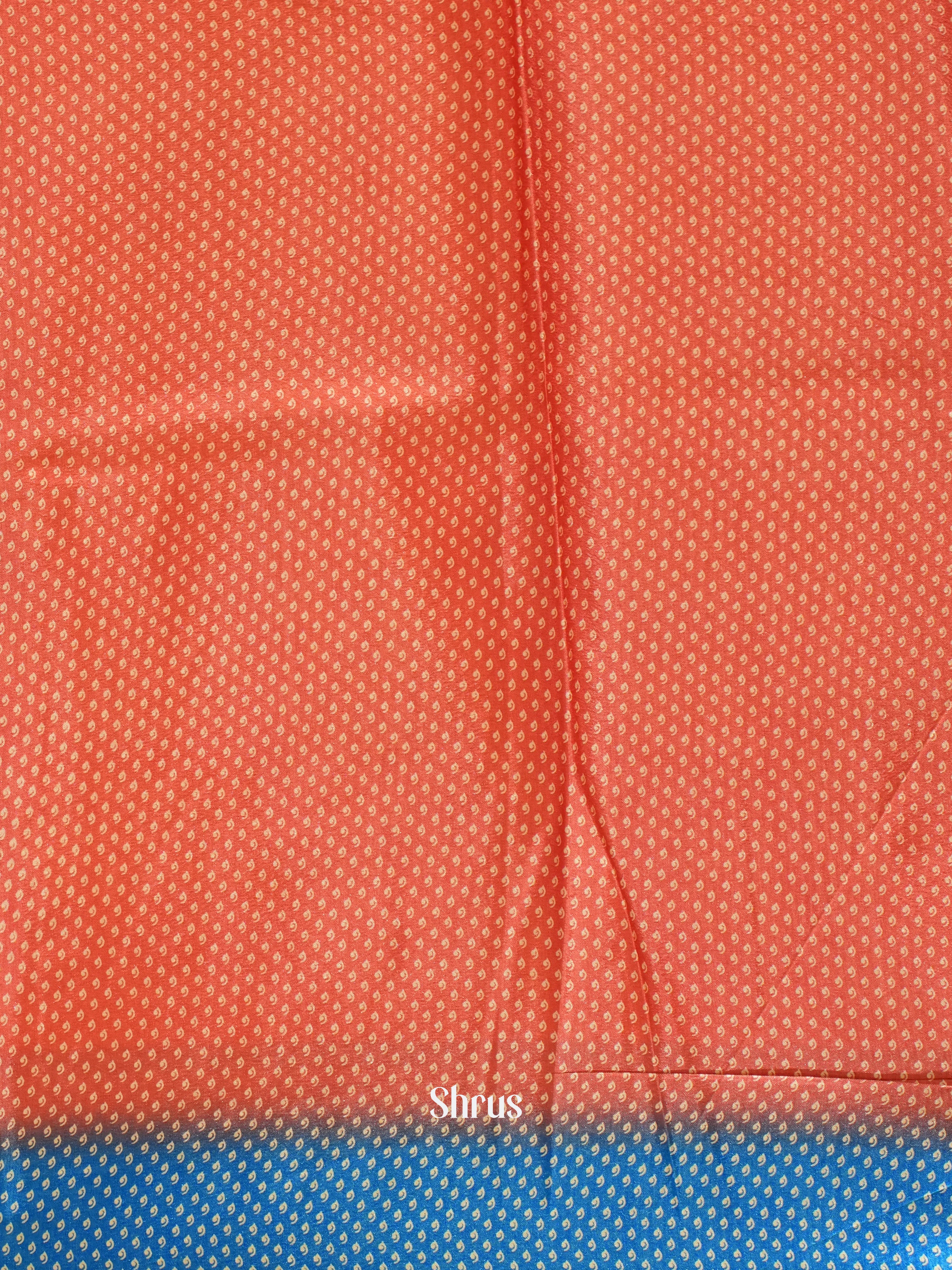 Pink & Blue - Semi Crepe Saree - Shop on ShrusEternity.com