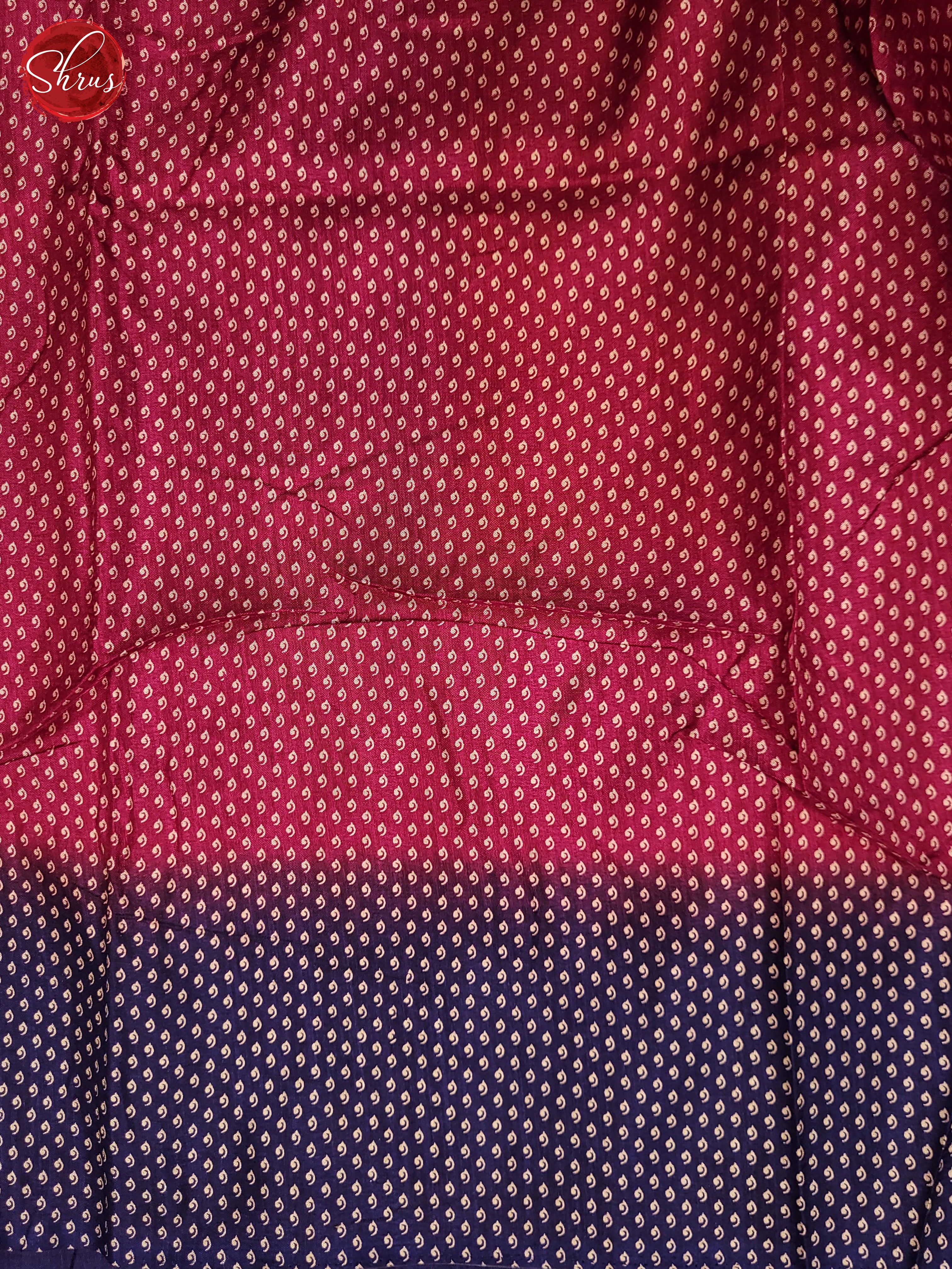 Pink & Blue - Semi Crepe Saree - Shop on ShrusEternity.com