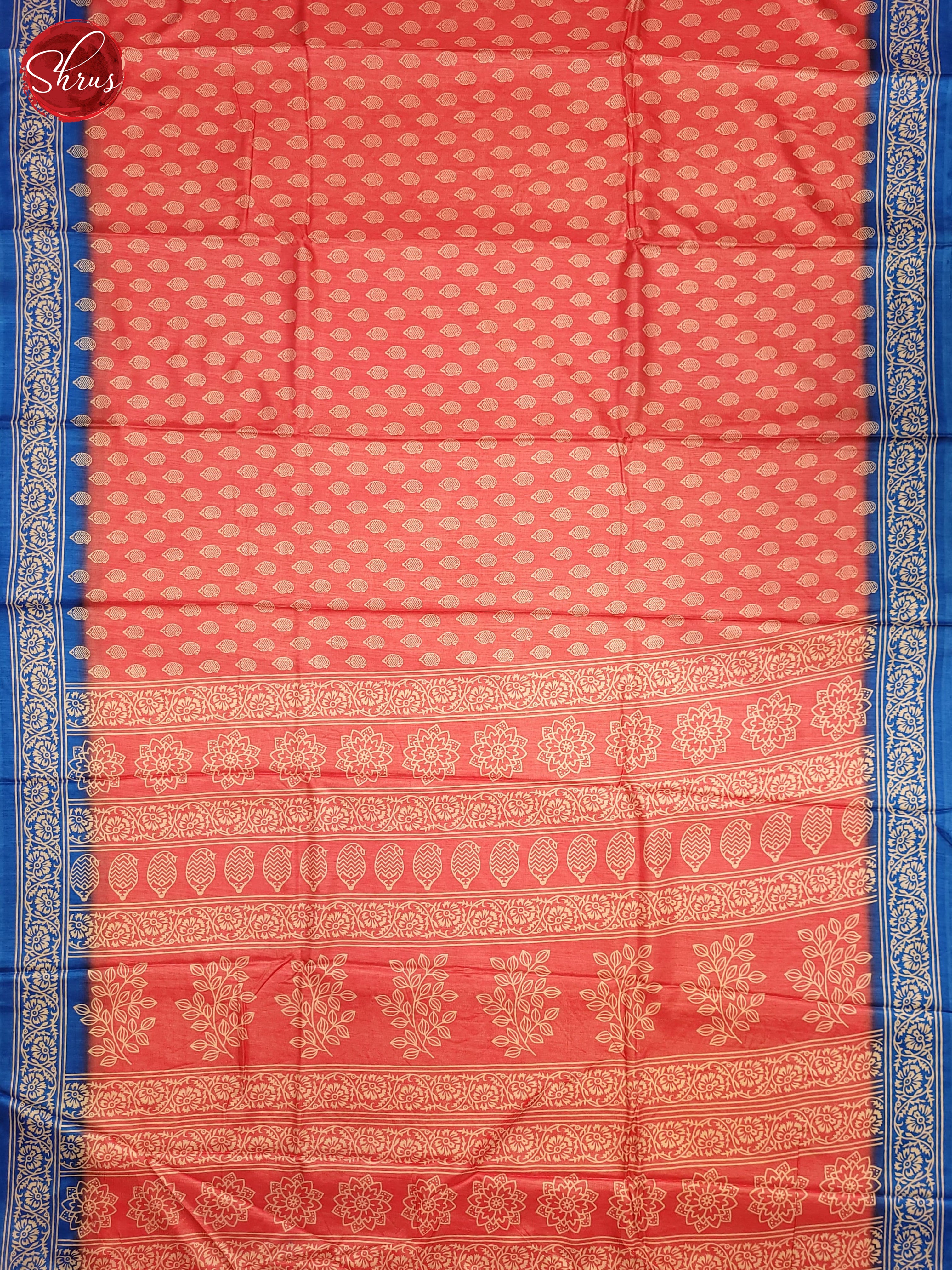 Pink & Blue - Semi Crepe Saree - Shop on ShrusEternity.com