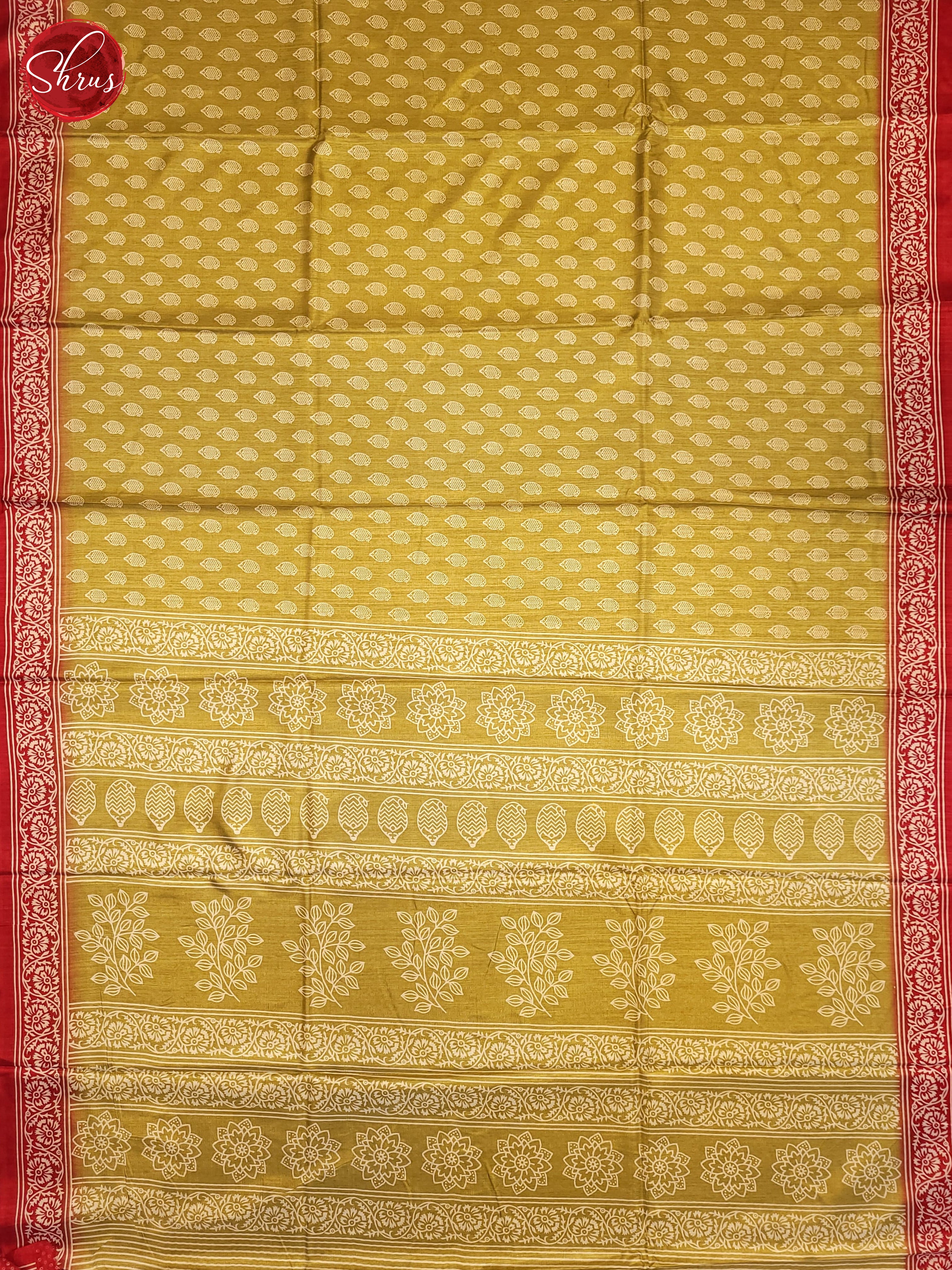 Green & Red - Semi Crepe Saree - Shop on ShrusEternity.com