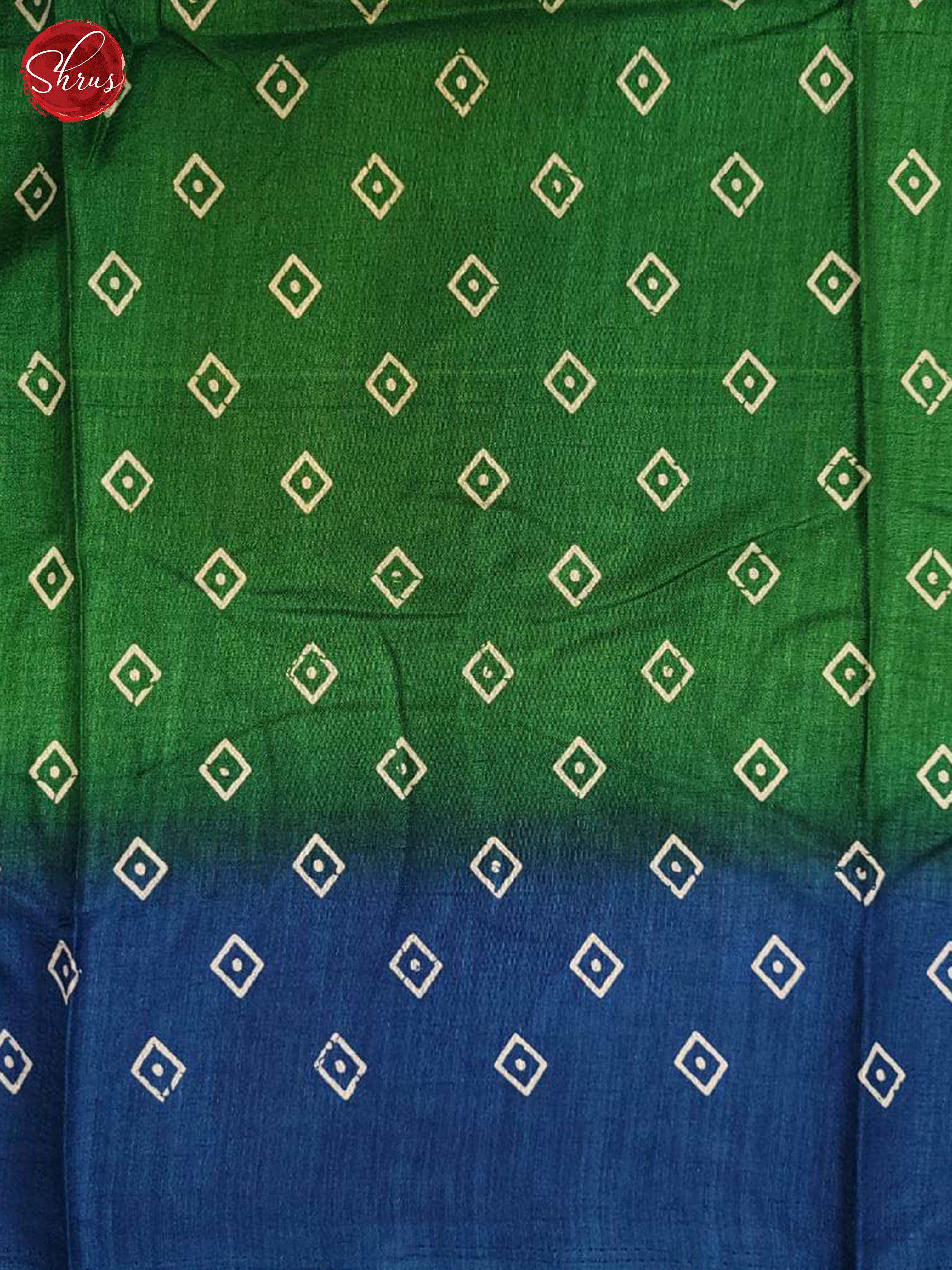 Green & Blue- Semi Matka Saree - Shop on ShrusEternity.com