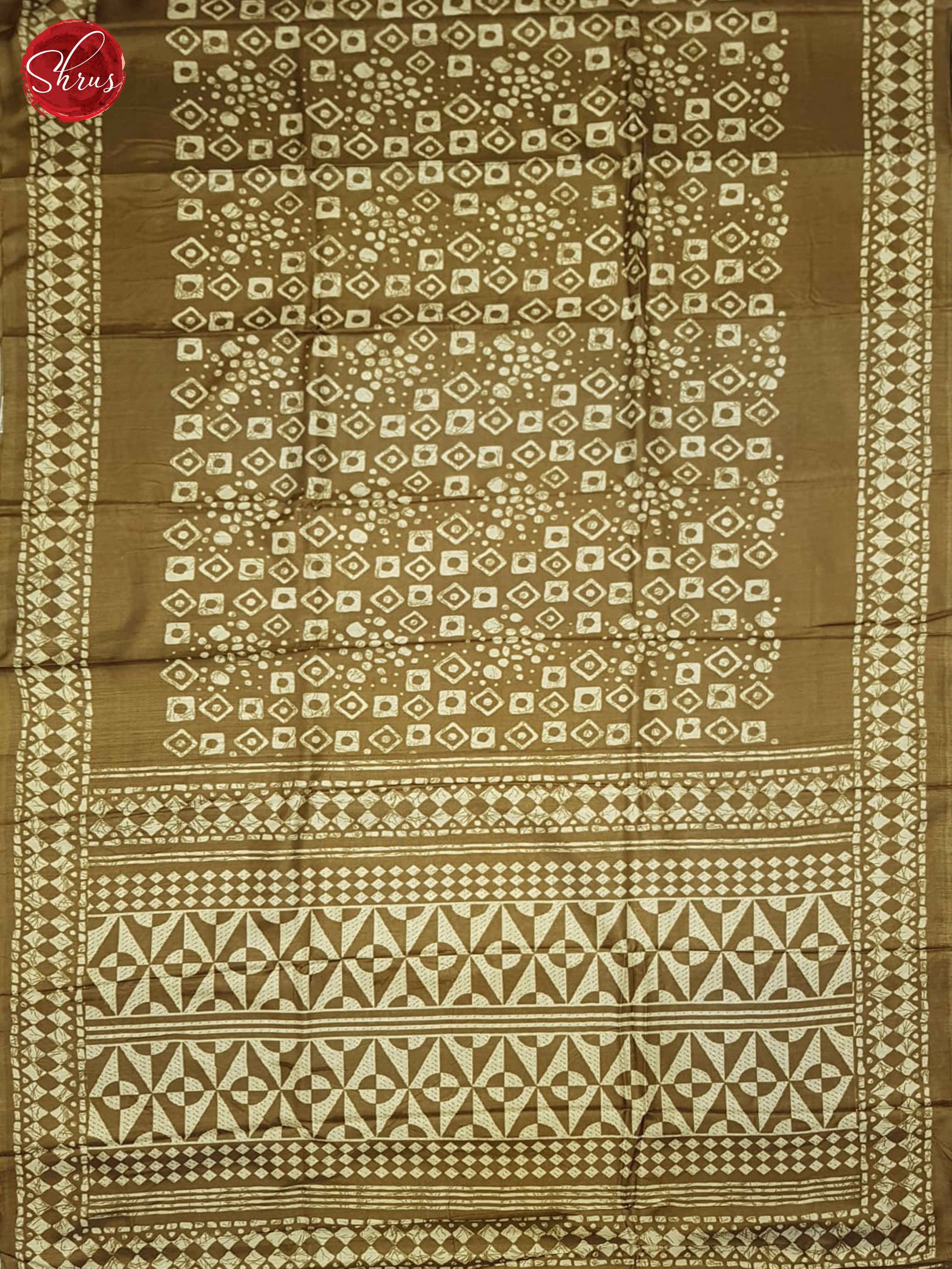 Brown(Single Tone)- Semi Matka Cotton Saree - Shop on ShrusEternity.com