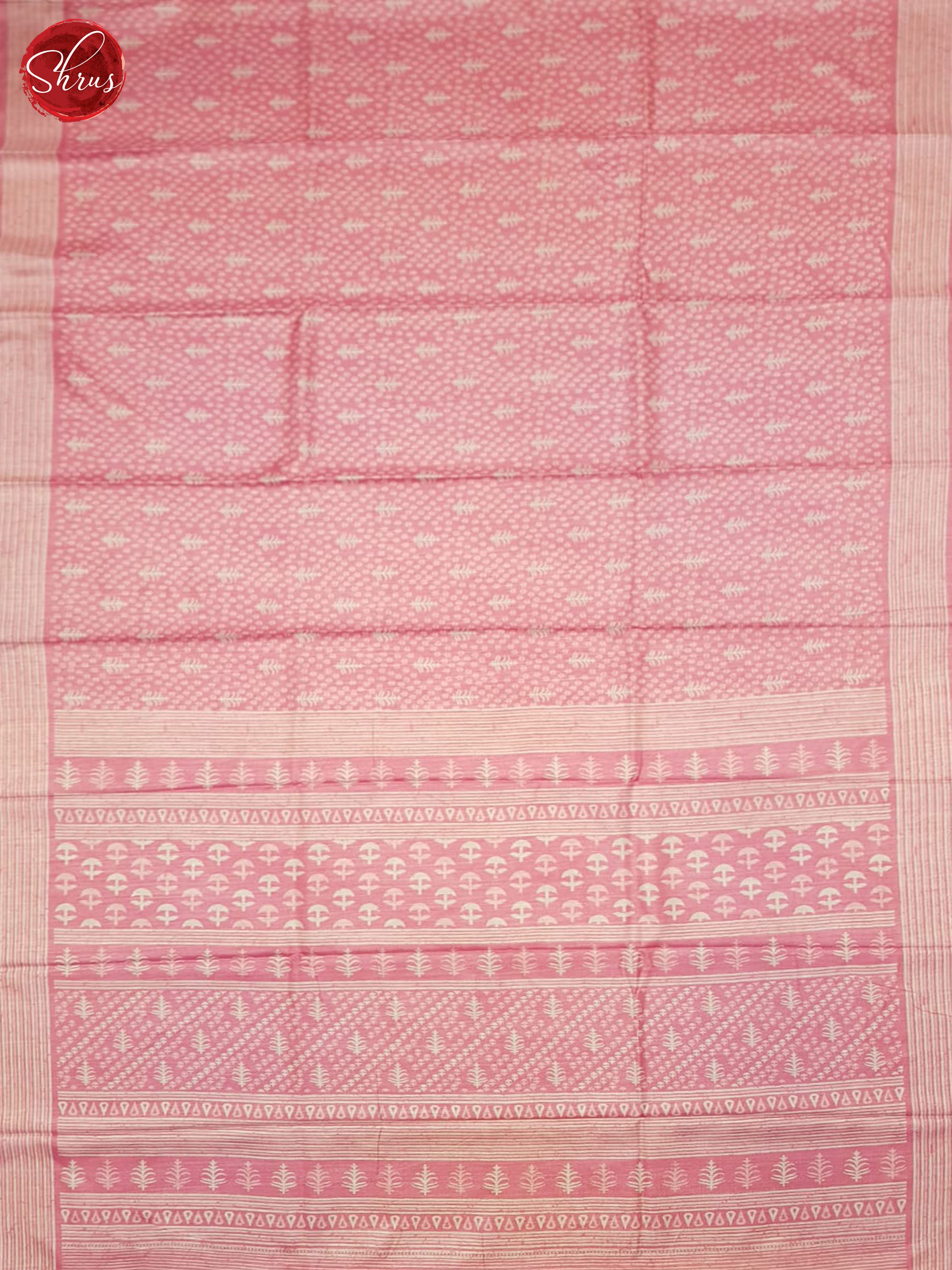 Pink(Single tone) - Semi Matka Saree - Shop on ShrusEternity.com