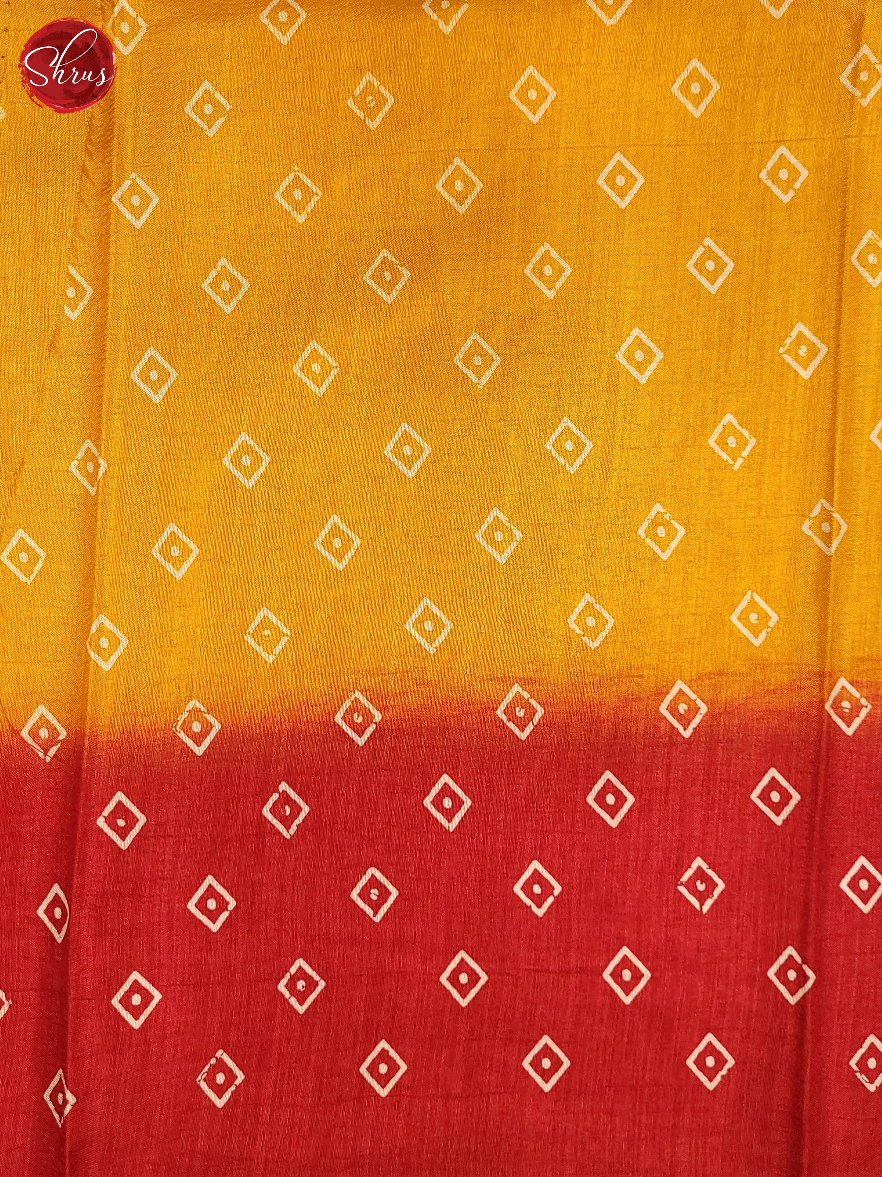 Yellow & Red - Semi Matka Saree - Shop on ShrusEternity.com