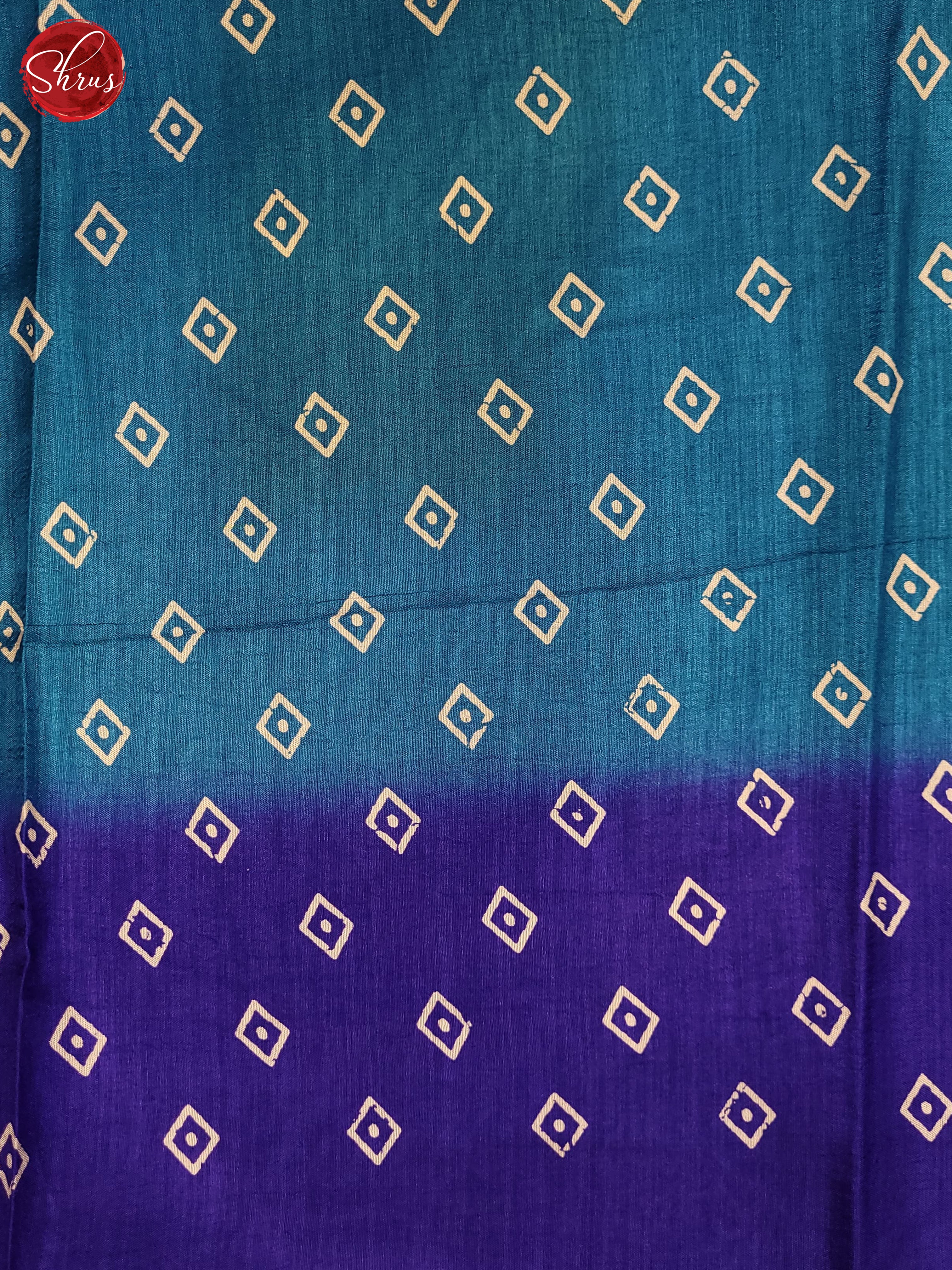 Teal & Blue - Semi Matka Saree - Shop on ShrusEternity.com