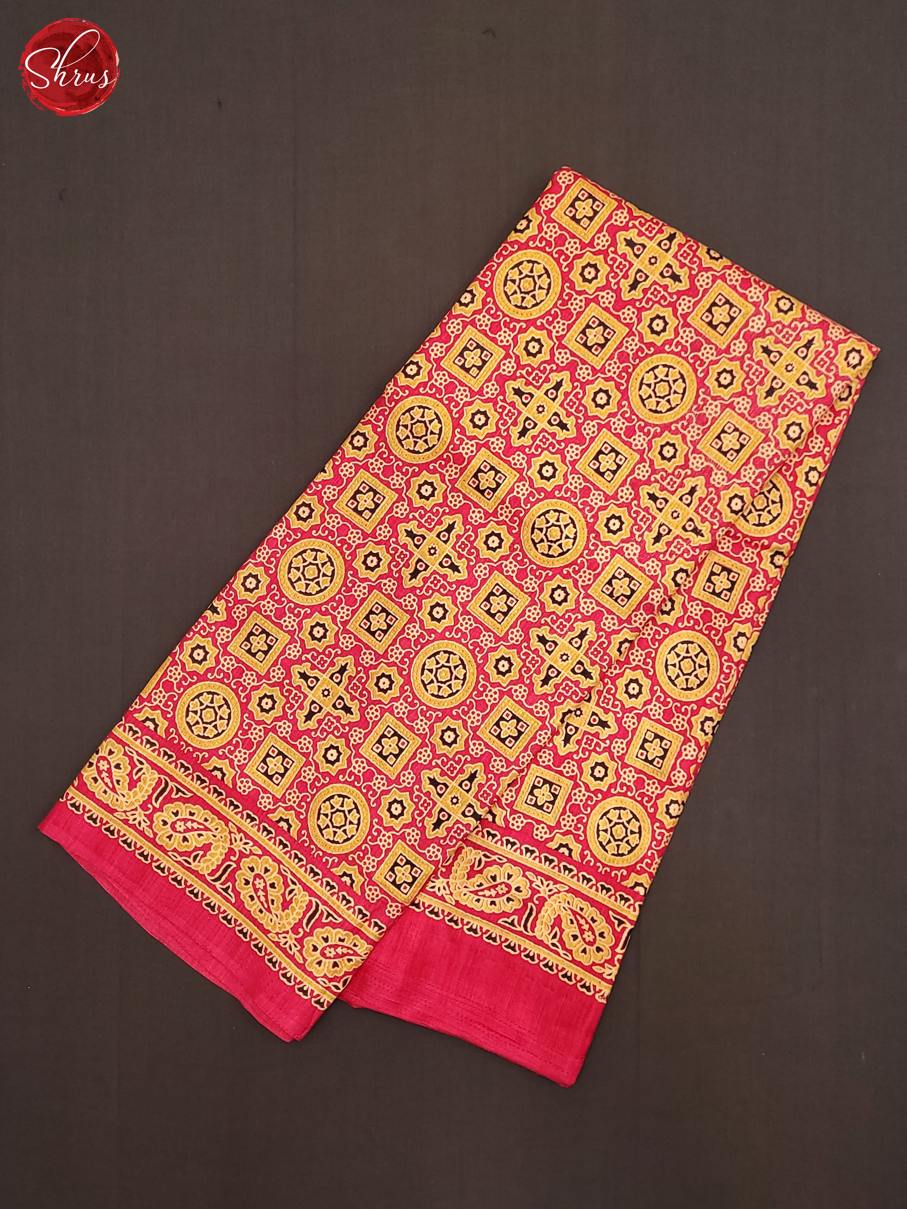 Pink(Single Tone)- Semi Matka Saree - Shop on ShrusEternity.com