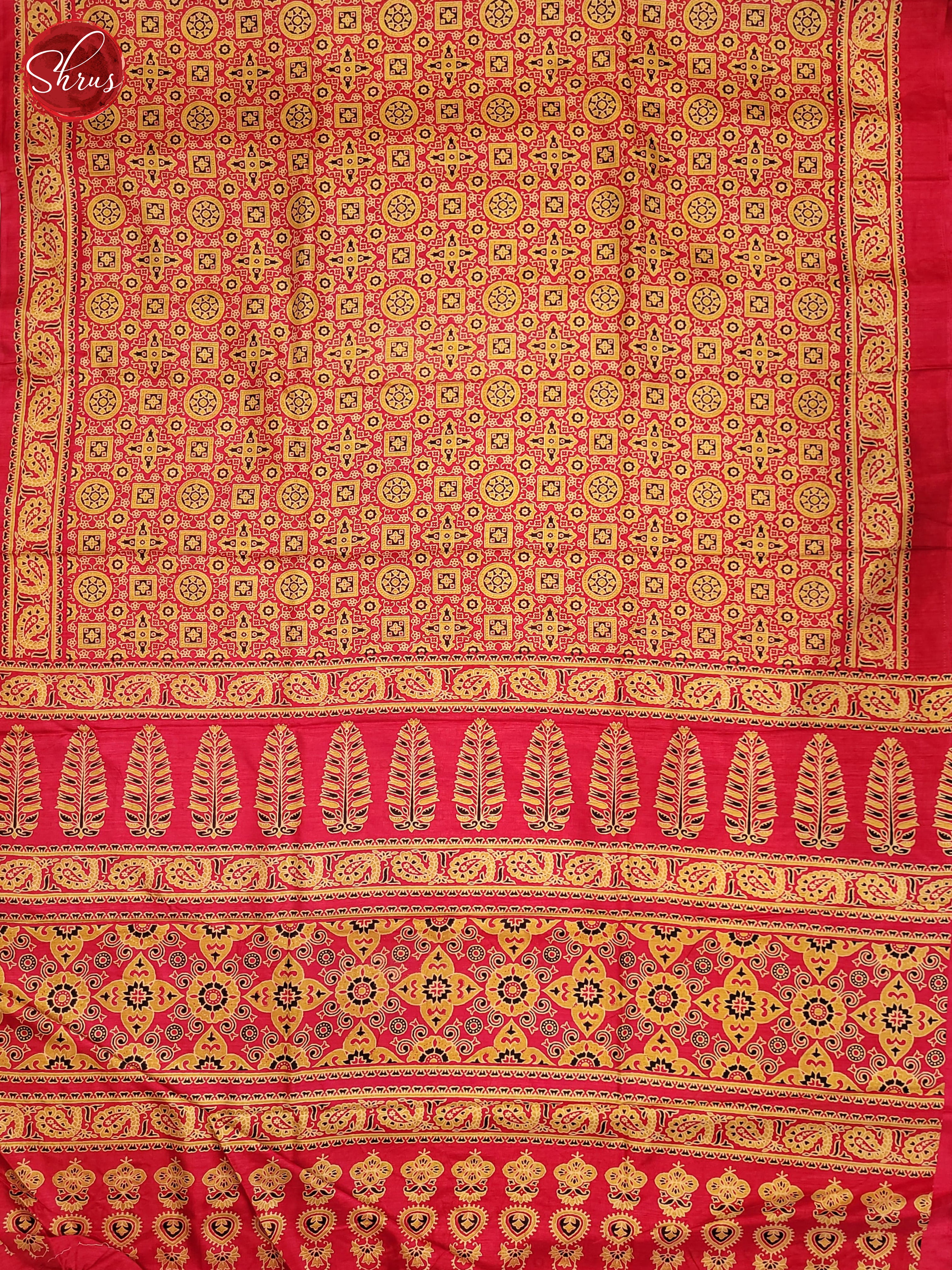 Pink(Single Tone)- Semi Matka Saree - Shop on ShrusEternity.com