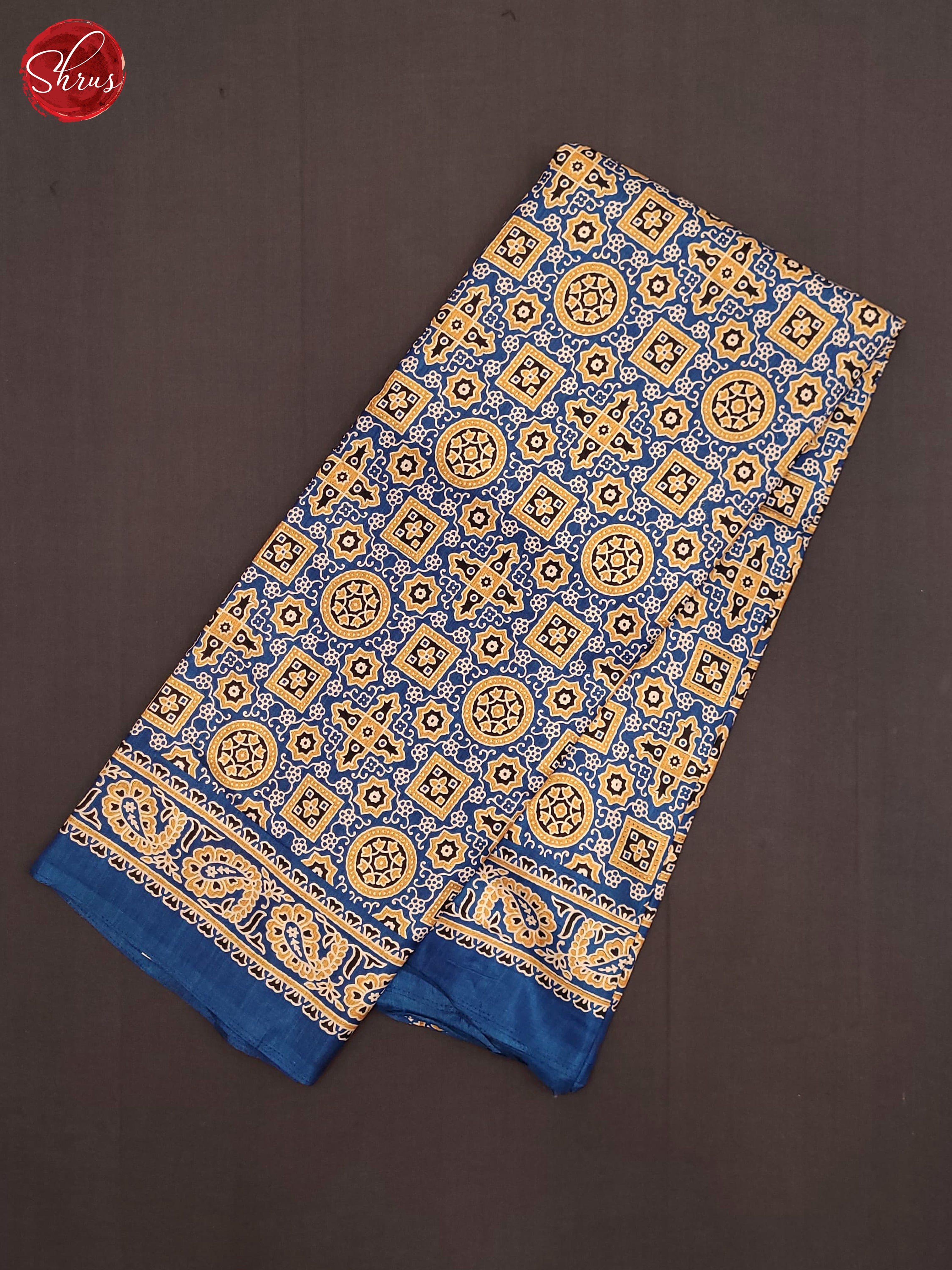 Blue(Single Tone) - Semi Matka Saree - Shop on ShrusEternity.com