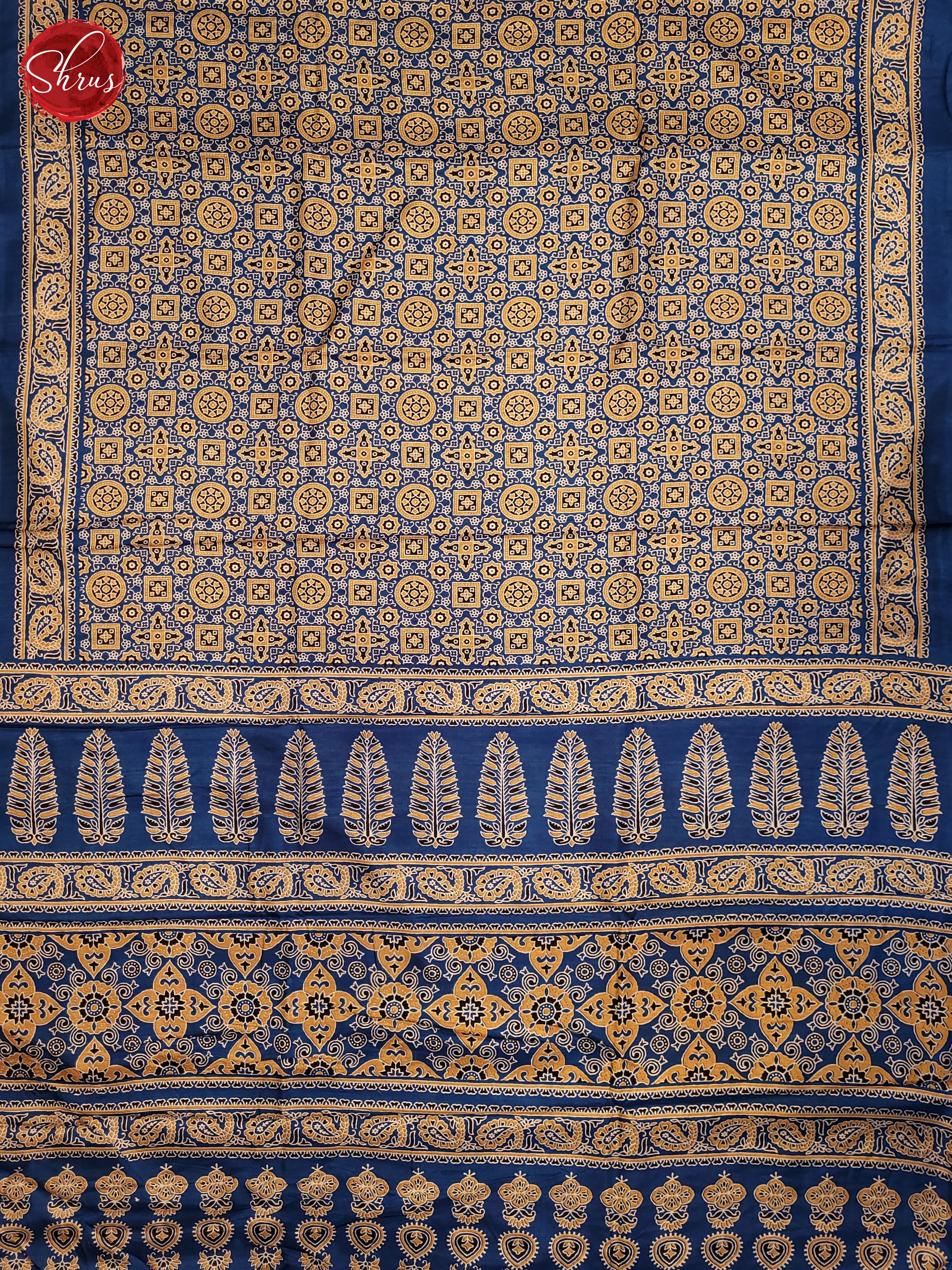 Blue(Single Tone) - Semi Matka Saree - Shop on ShrusEternity.com