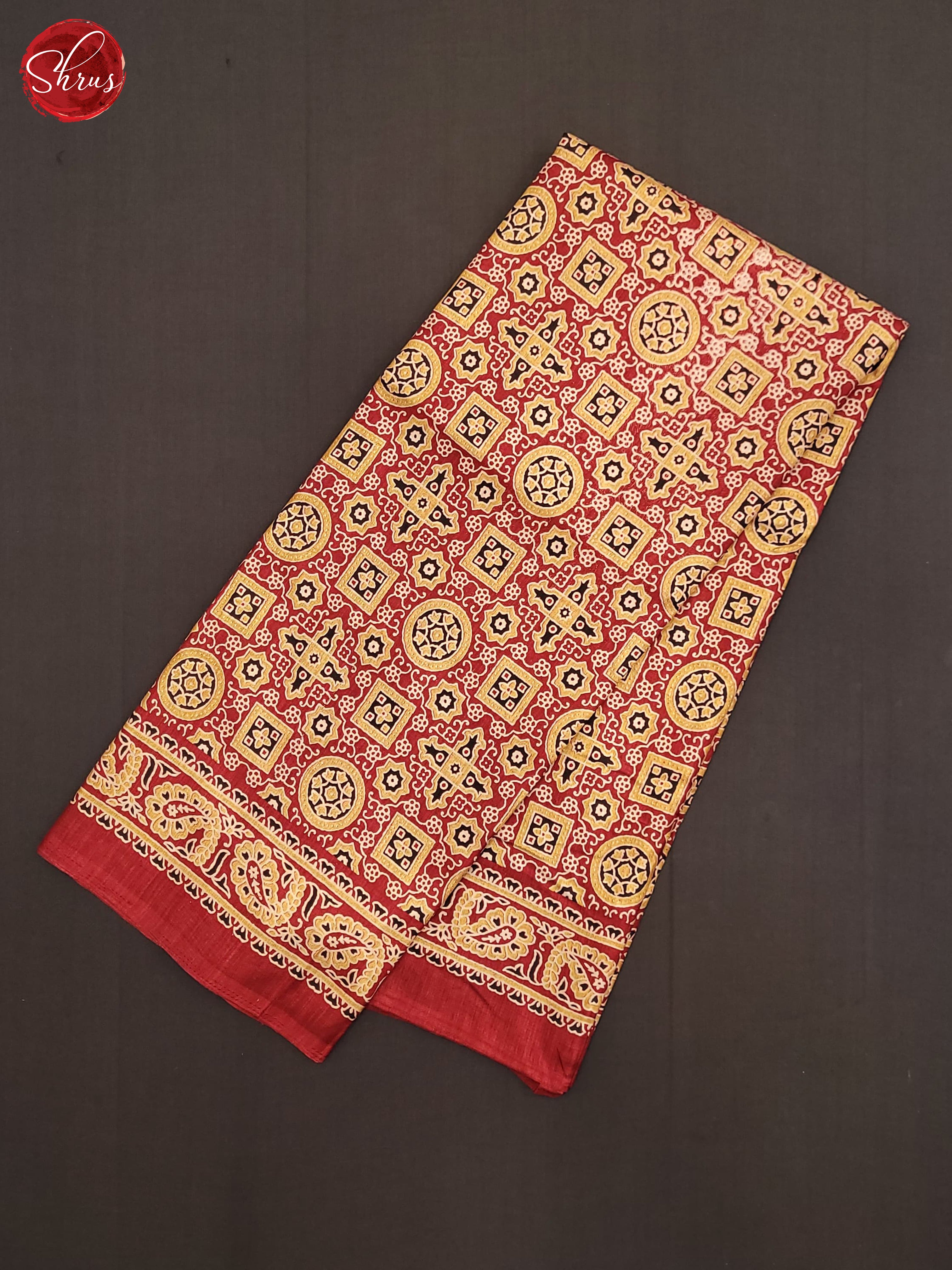 Red(Single Tone) - Semi Matka Saree - Shop on ShrusEternity.com