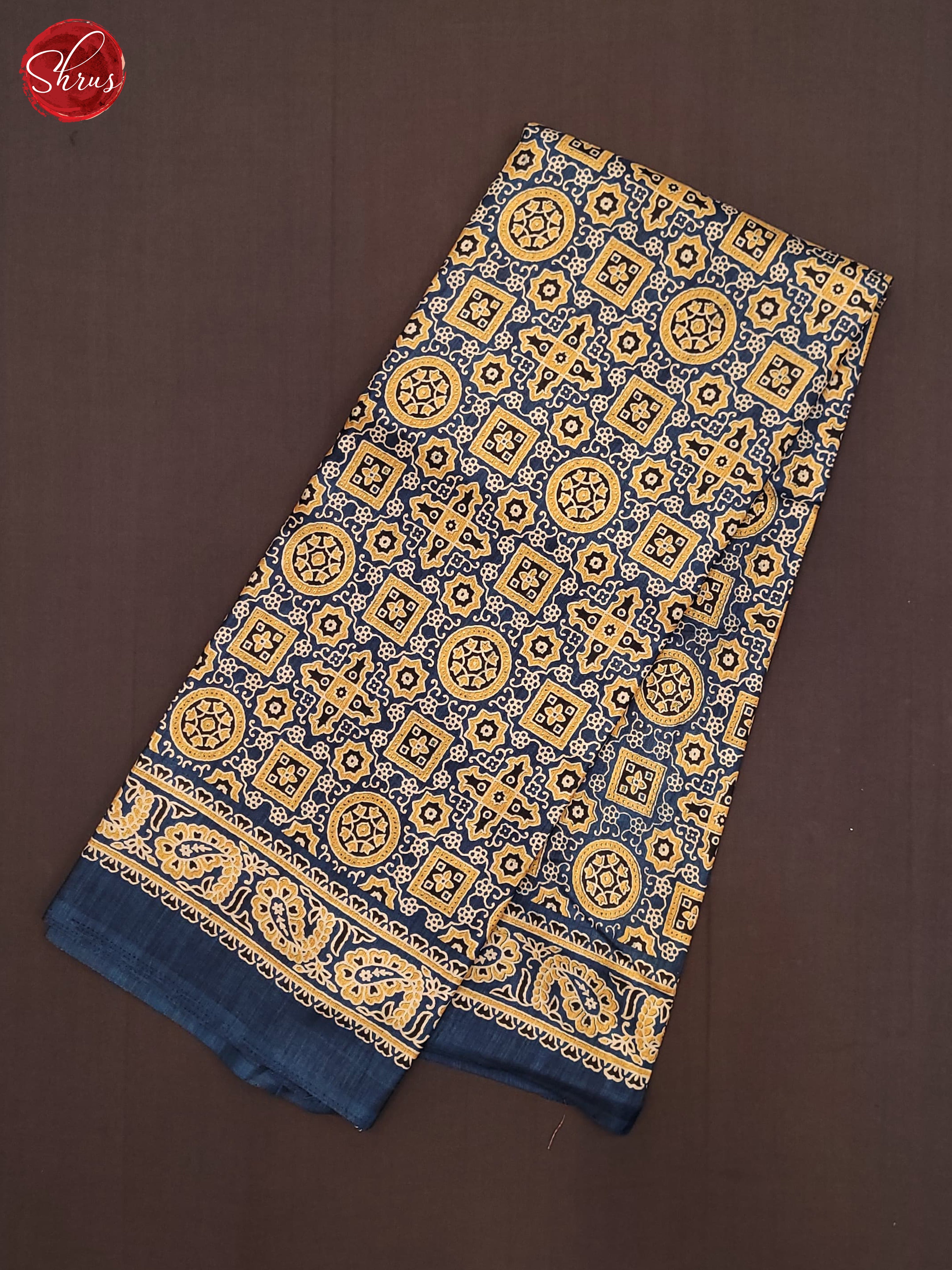 Blue(Single Tone) - Semi Matka Saree - Shop on ShrusEternity.com