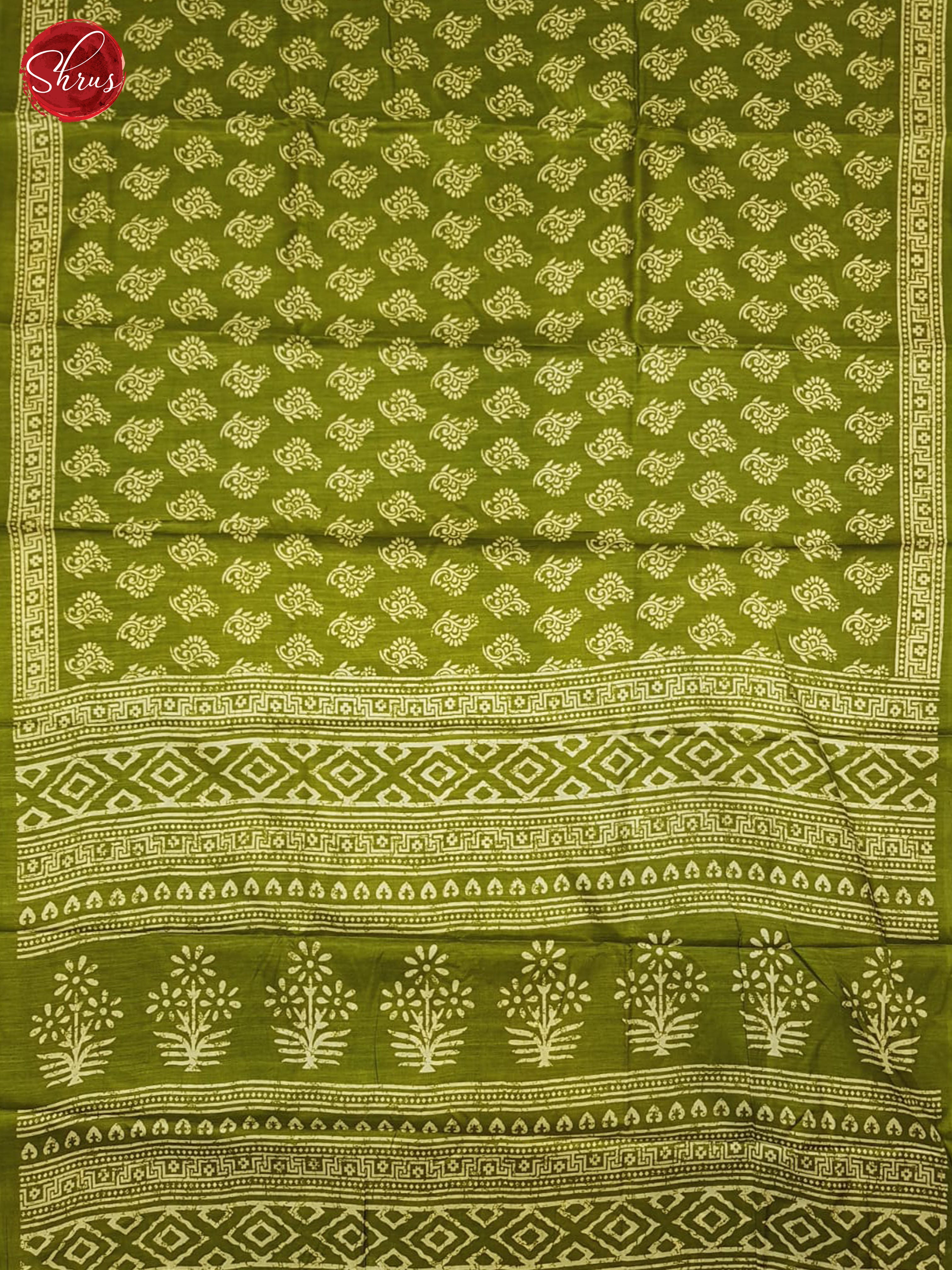 Green(Single Tone) - Semi Matka Saree - Shop on ShrusEternity.com