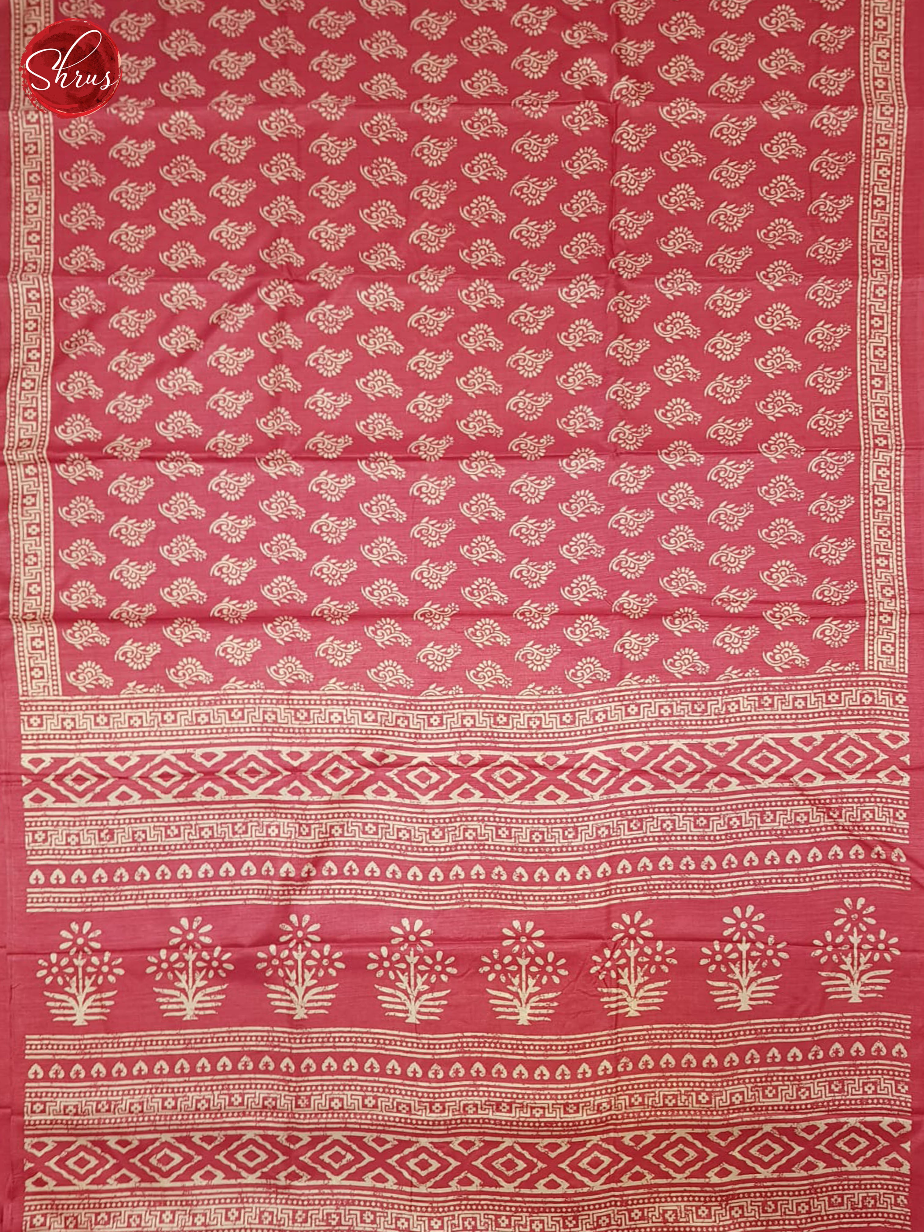 Pink(Single Tone) - Semi Matka Saree - Shop on ShrusEternity.com