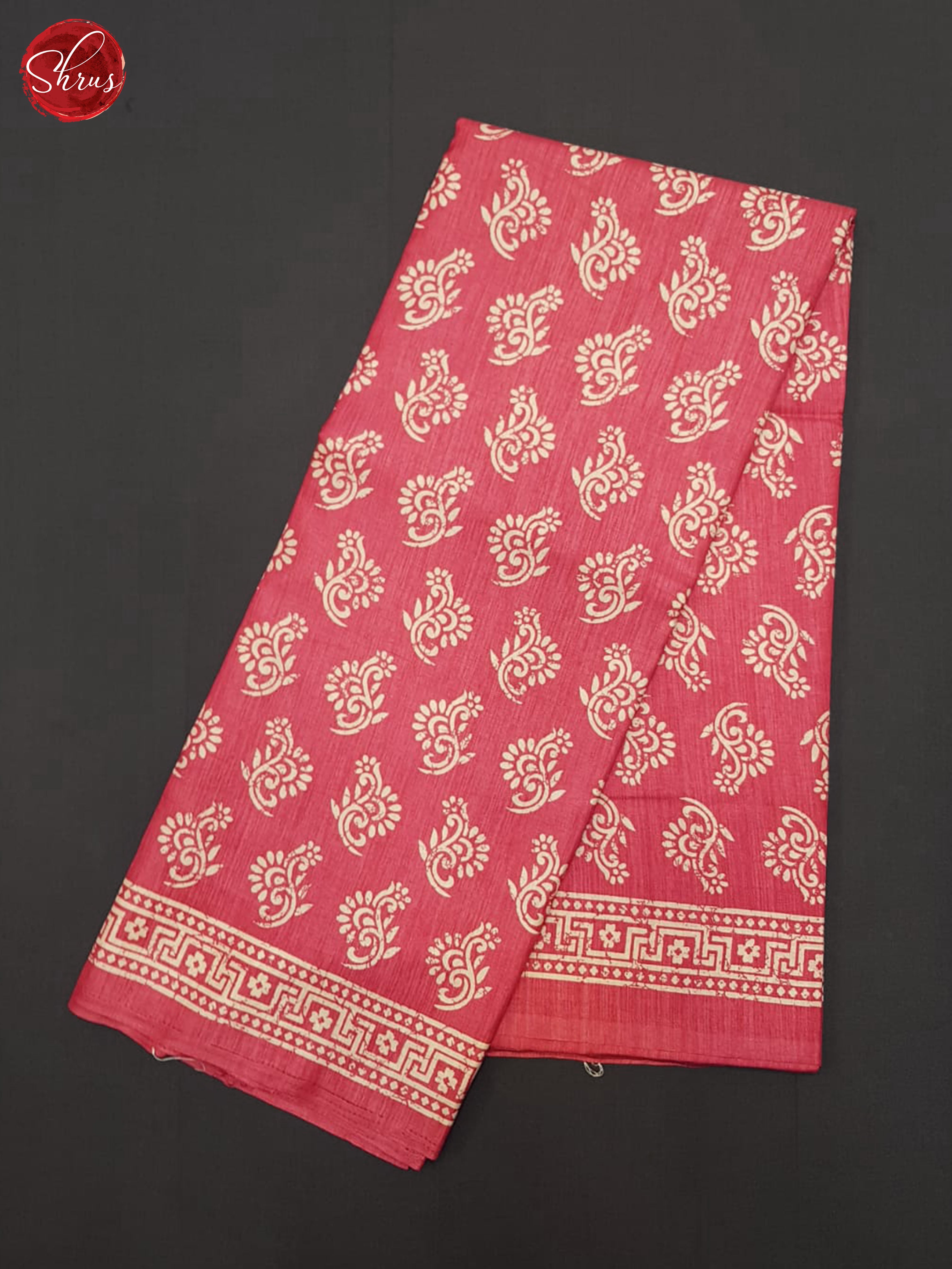 Pink(Single Tone) - Semi Matka Saree - Shop on ShrusEternity.com