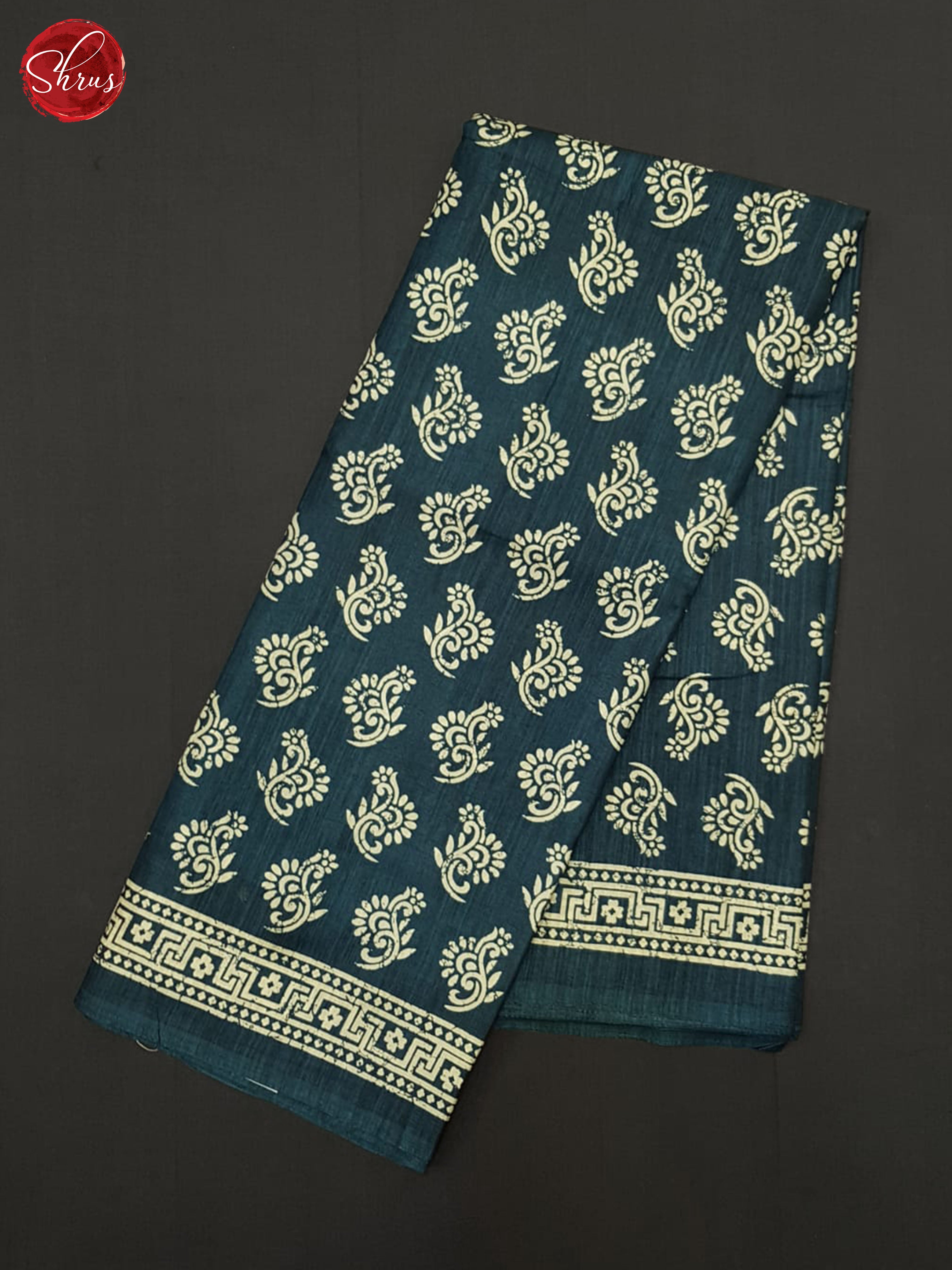 Blue(Single Tone)- Semi Matka Saree - Shop on ShrusEternity.com