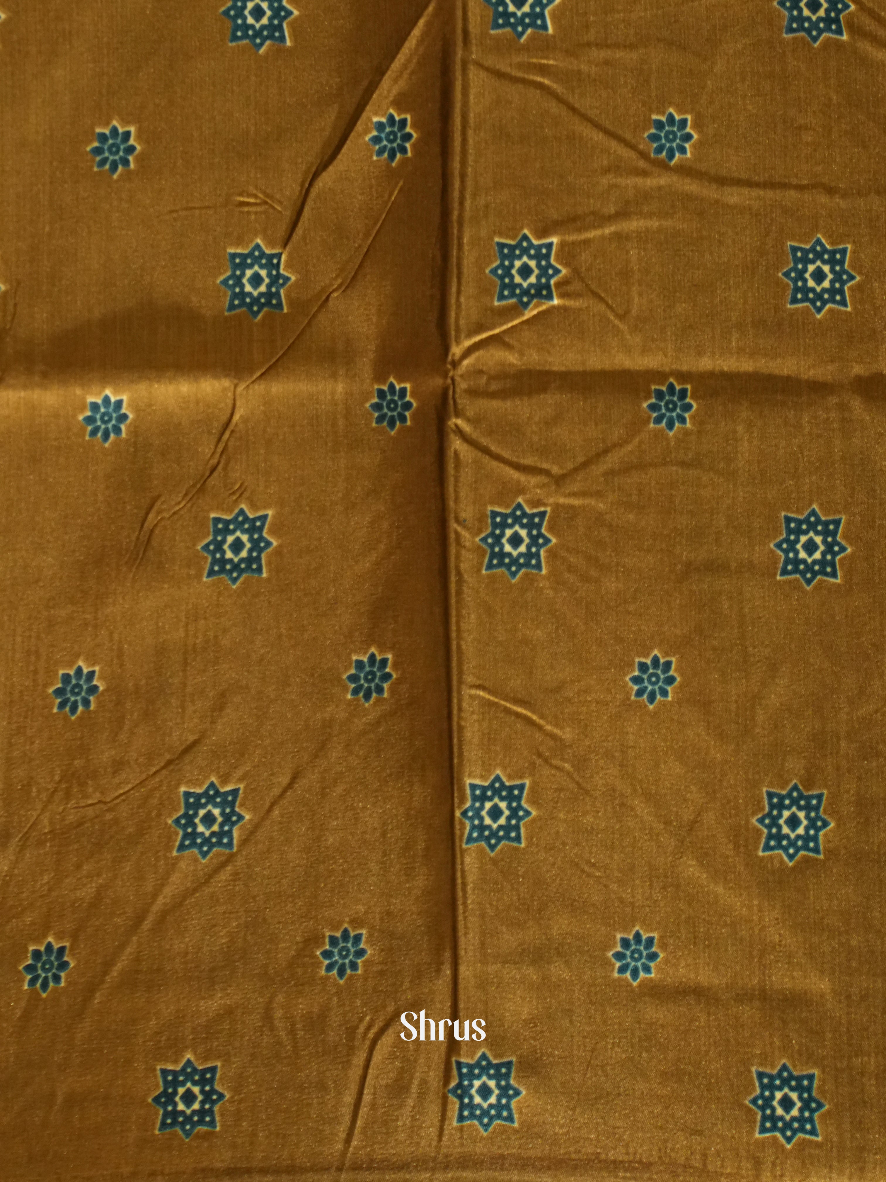 Brown(Single Tone) - Semi crepe Saree - Shop on ShrusEternity.com