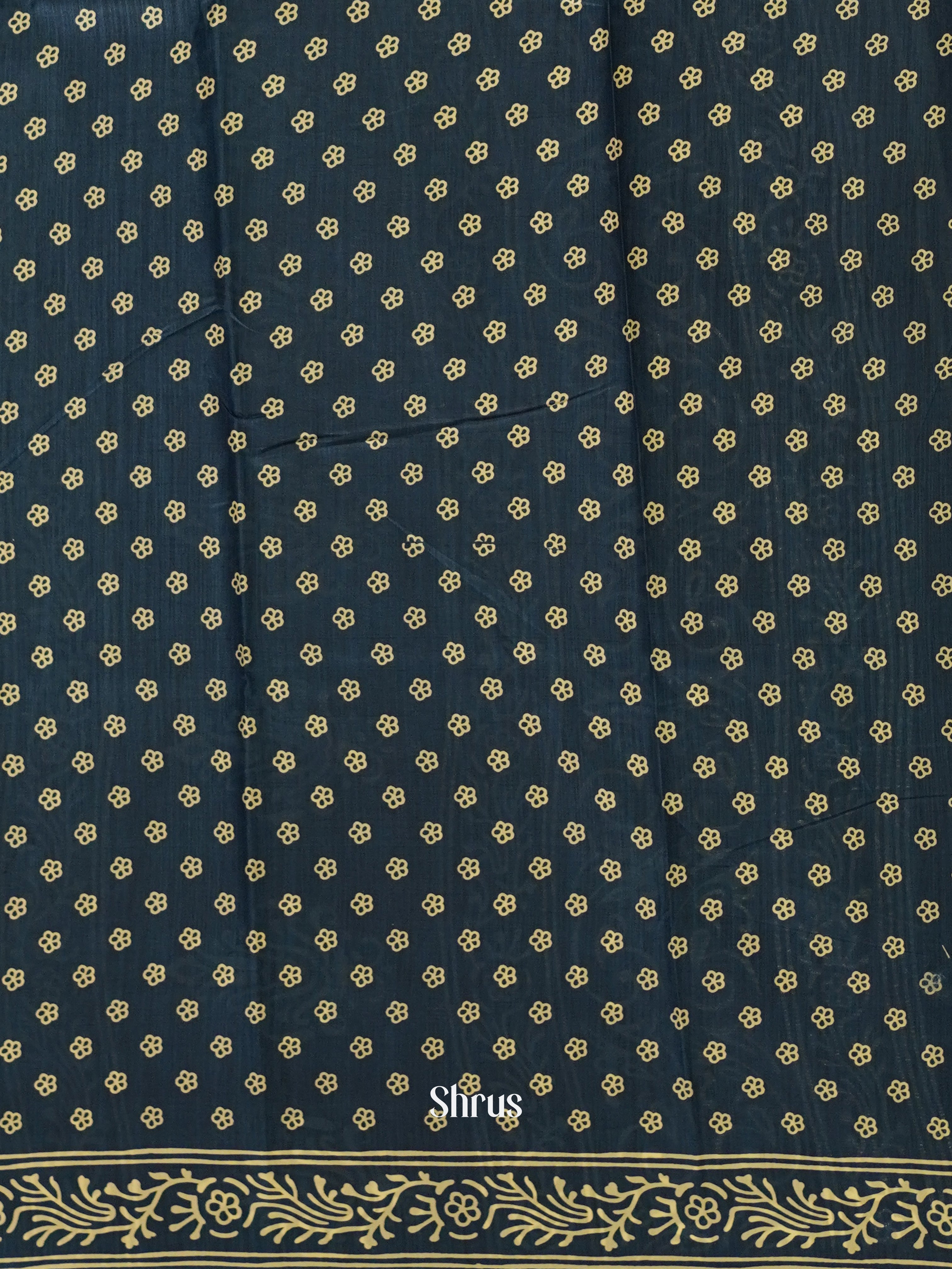 Blue(Single Tone) - Semi crepe Saree - Shop on ShrusEternity.com