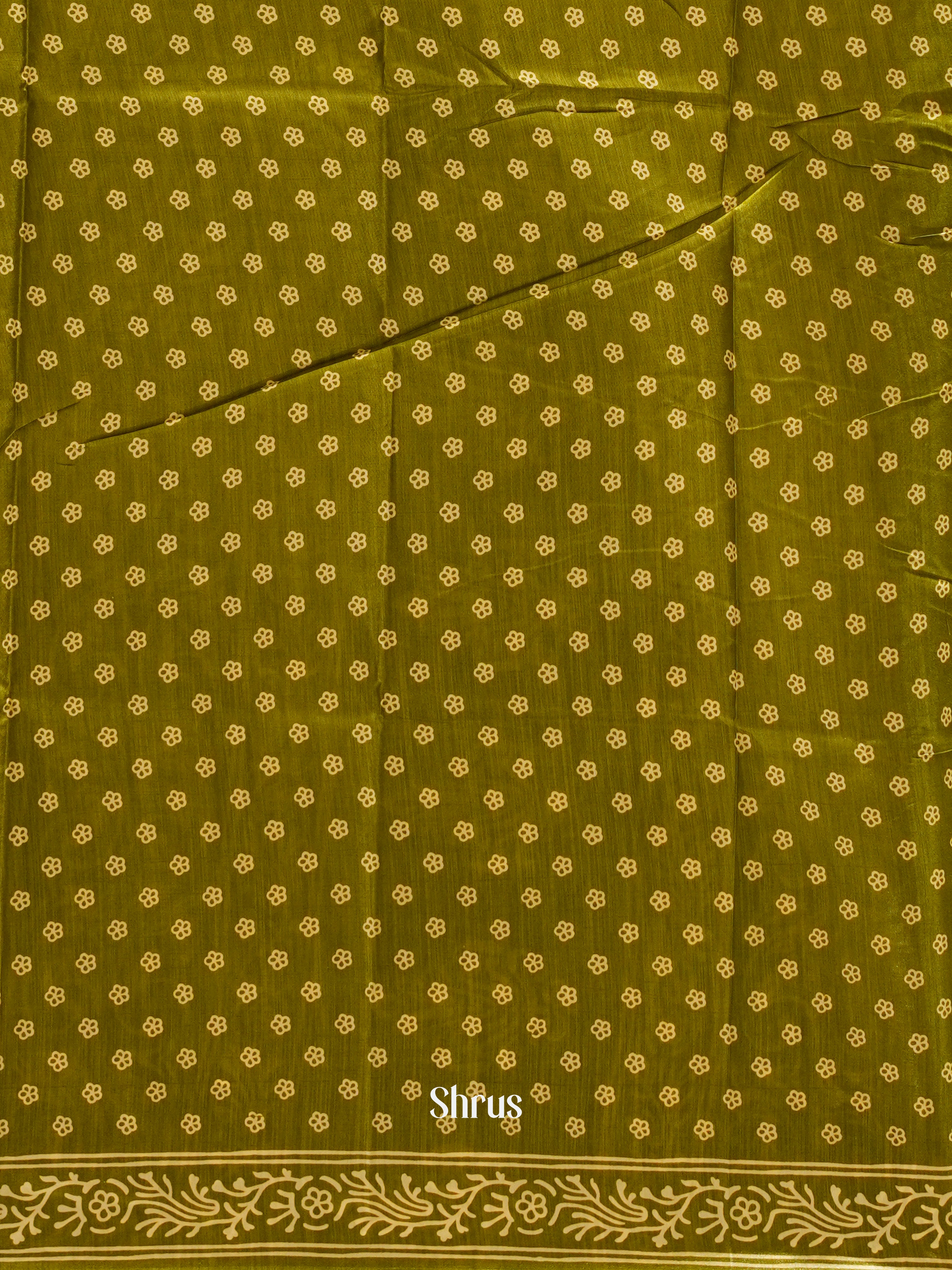 Green(Single Tone) - Semi crepe Saree - Shop on ShrusEternity.com