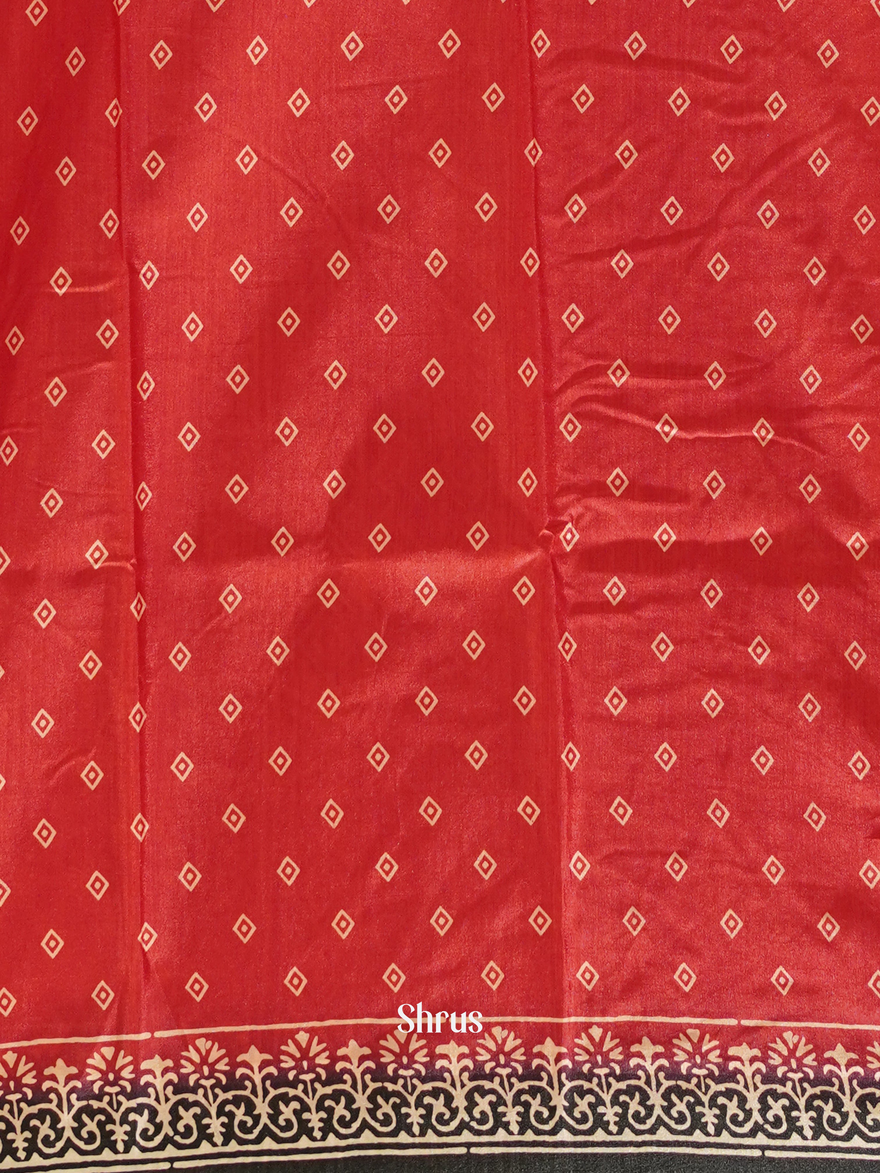 Pink & Black- Semi crepe Saree - Shop on ShrusEternity.com