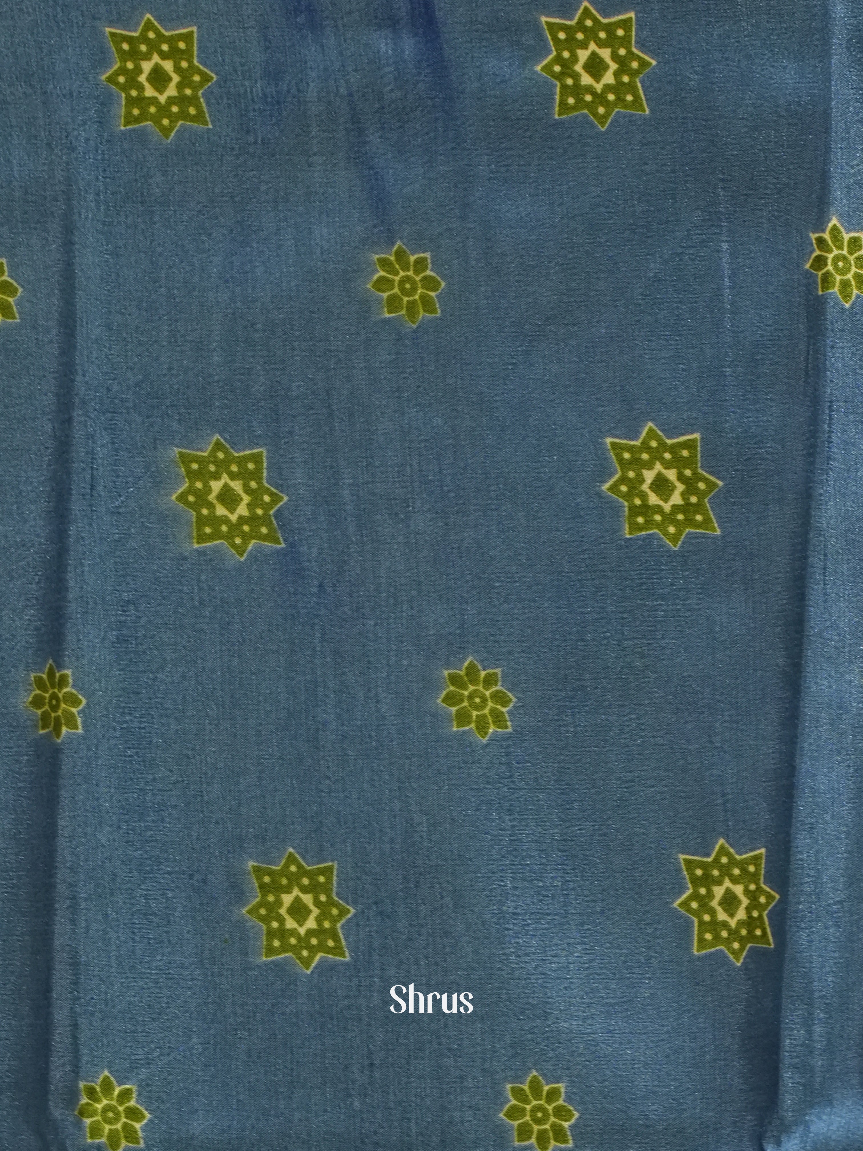 Dusty Blue (Single Tone) - Semi Crepe Saree - Shop on ShrusEternity.com