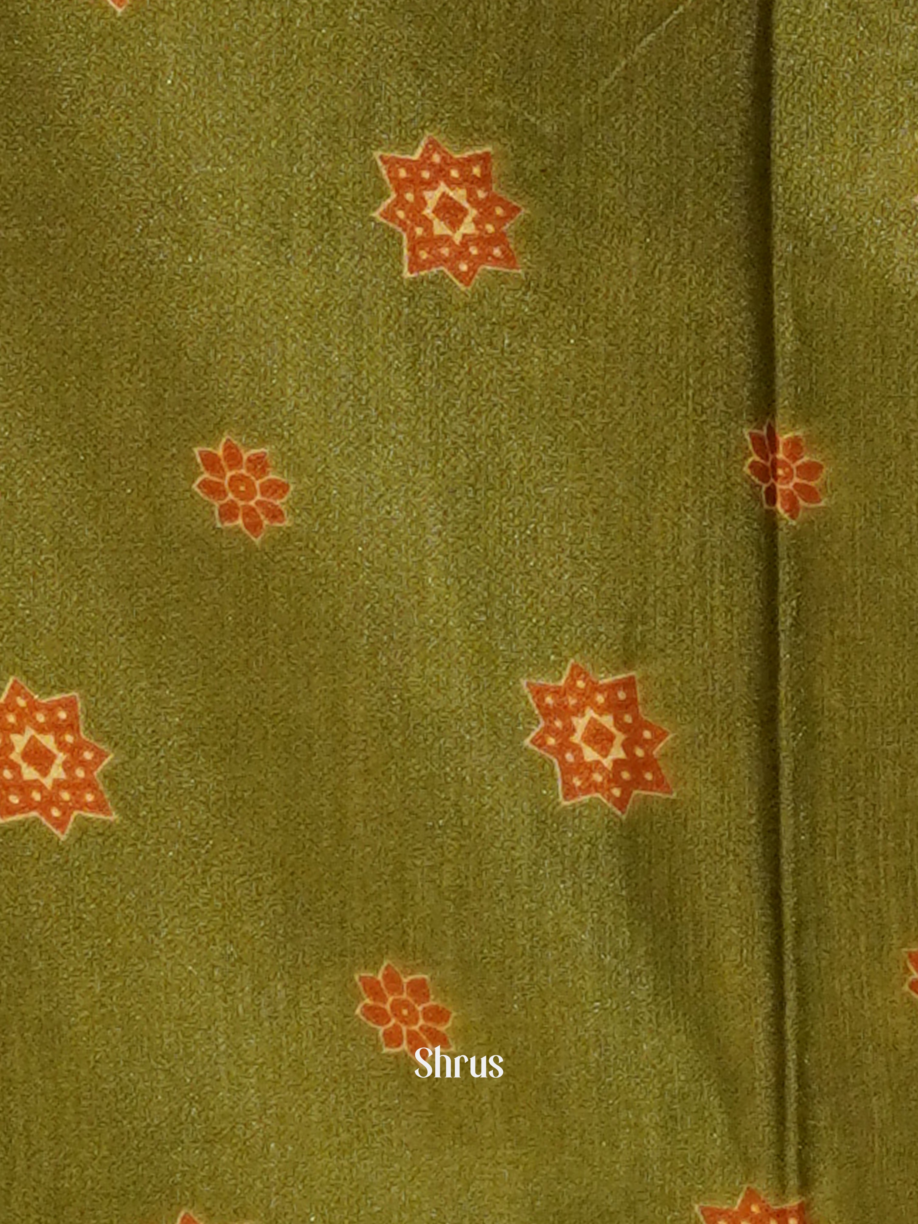 Green( single tone)- Semi crepe Saree - Shop on ShrusEternity.com