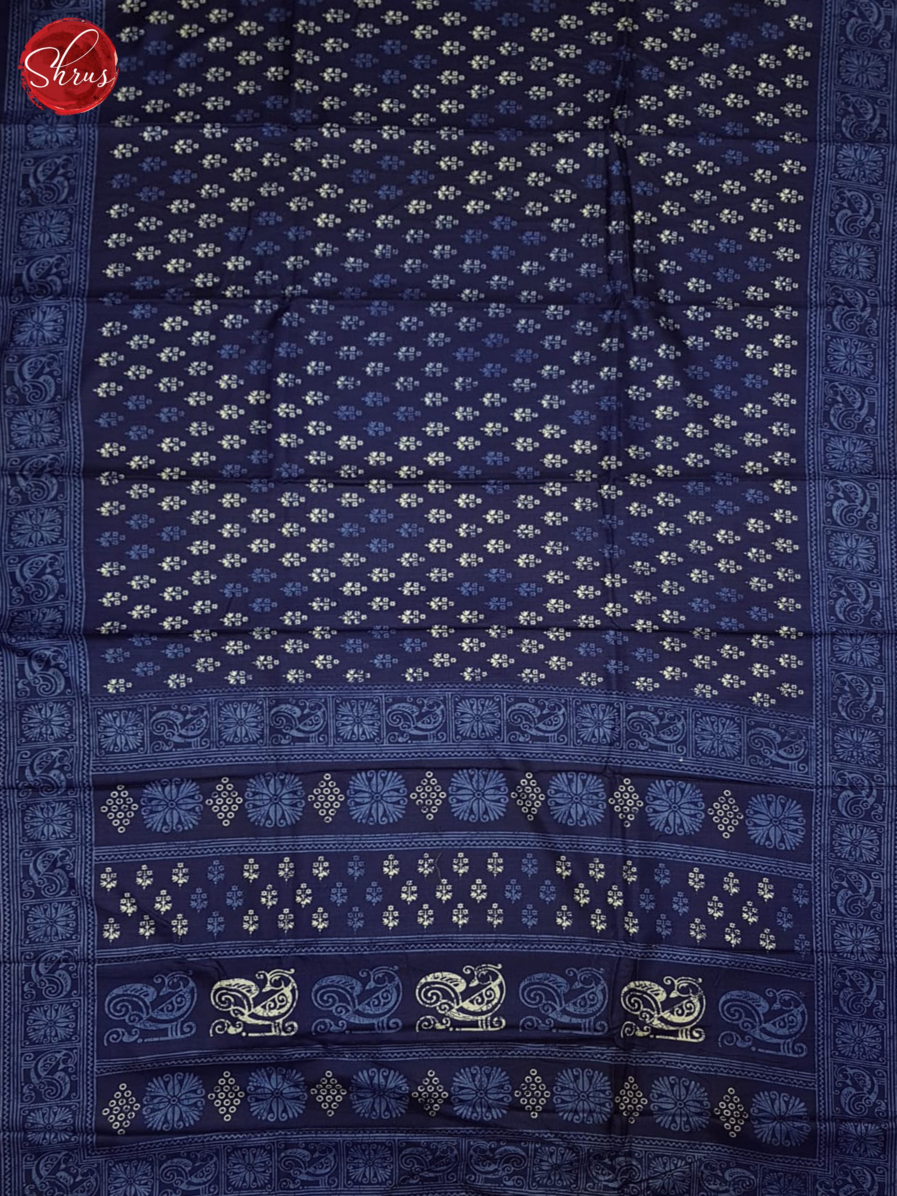 Blue(Single Tone) - Semi crepe Saree - Shop on ShrusEternity.com