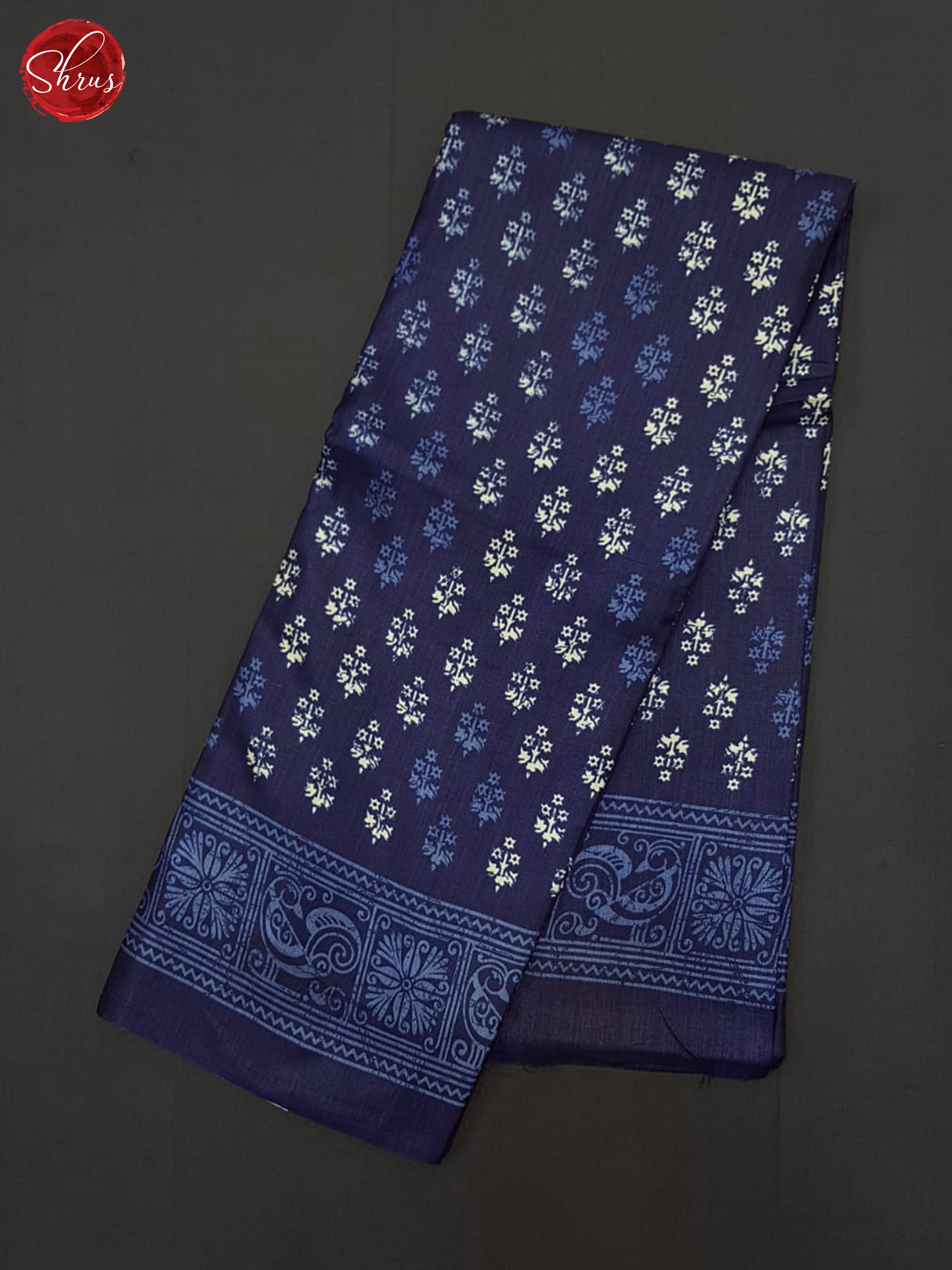 Blue(Single Tone) - Semi crepe Saree - Shop on ShrusEternity.com