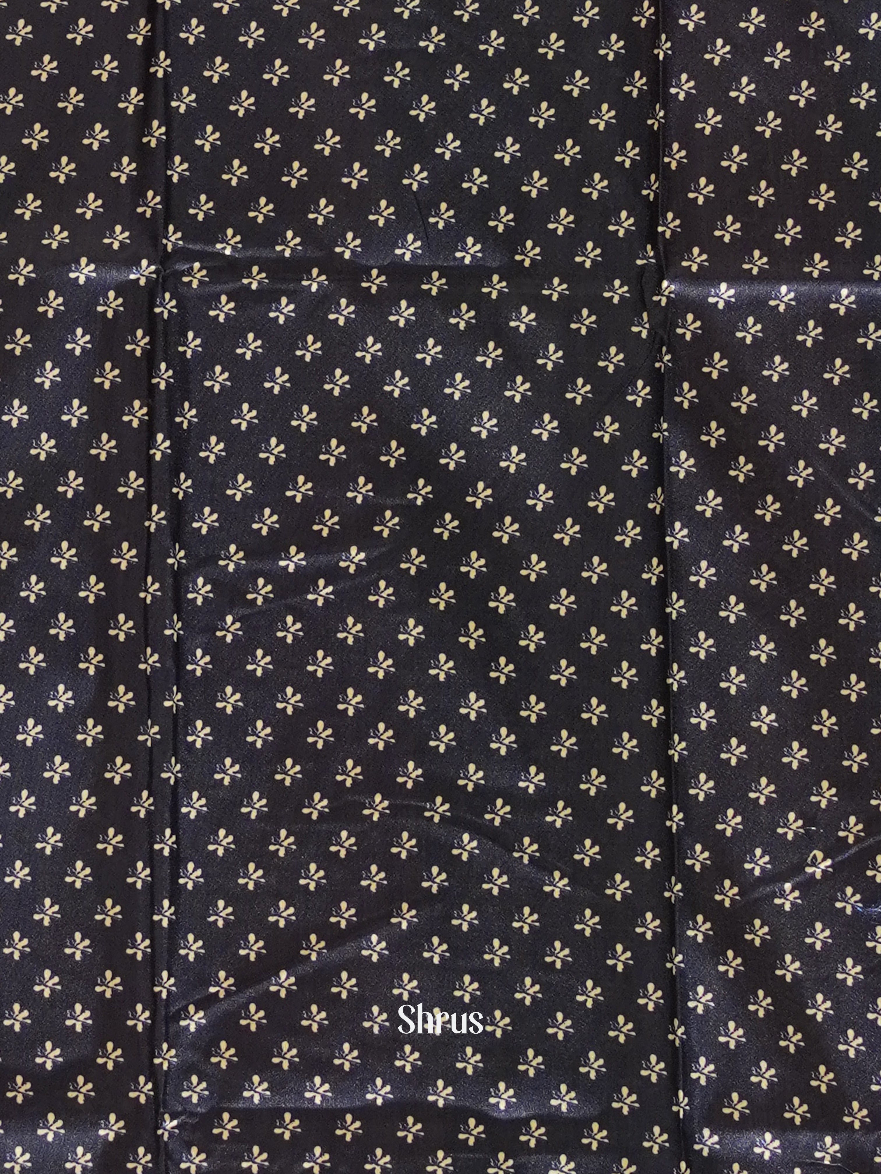 Navy Blue & Pink - Semi Crepe Saree - Shop on ShrusEternity.com