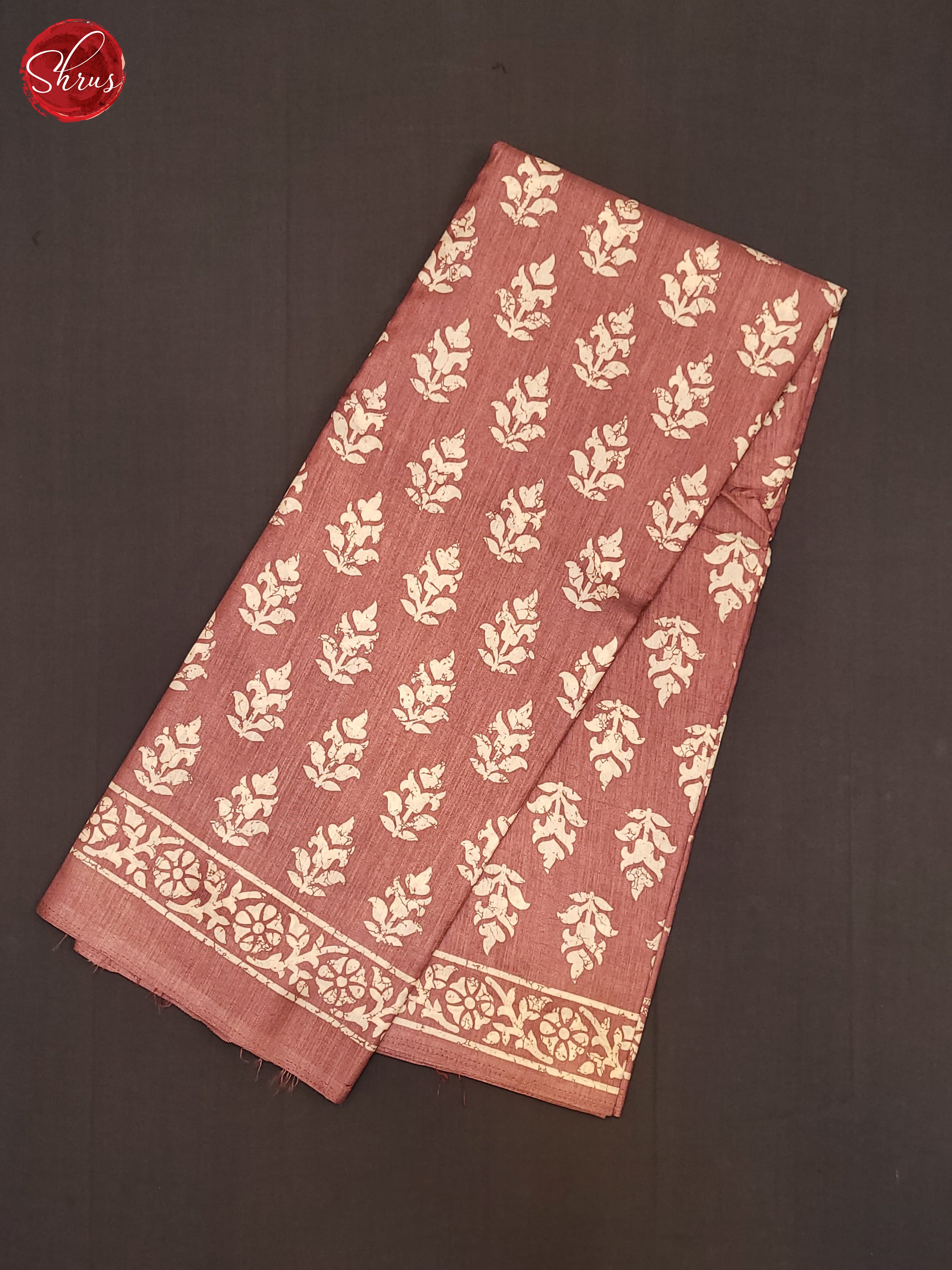 Dusty pink(Single Tone) - Semi Crepe Saree - Shop on ShrusEternity.com
